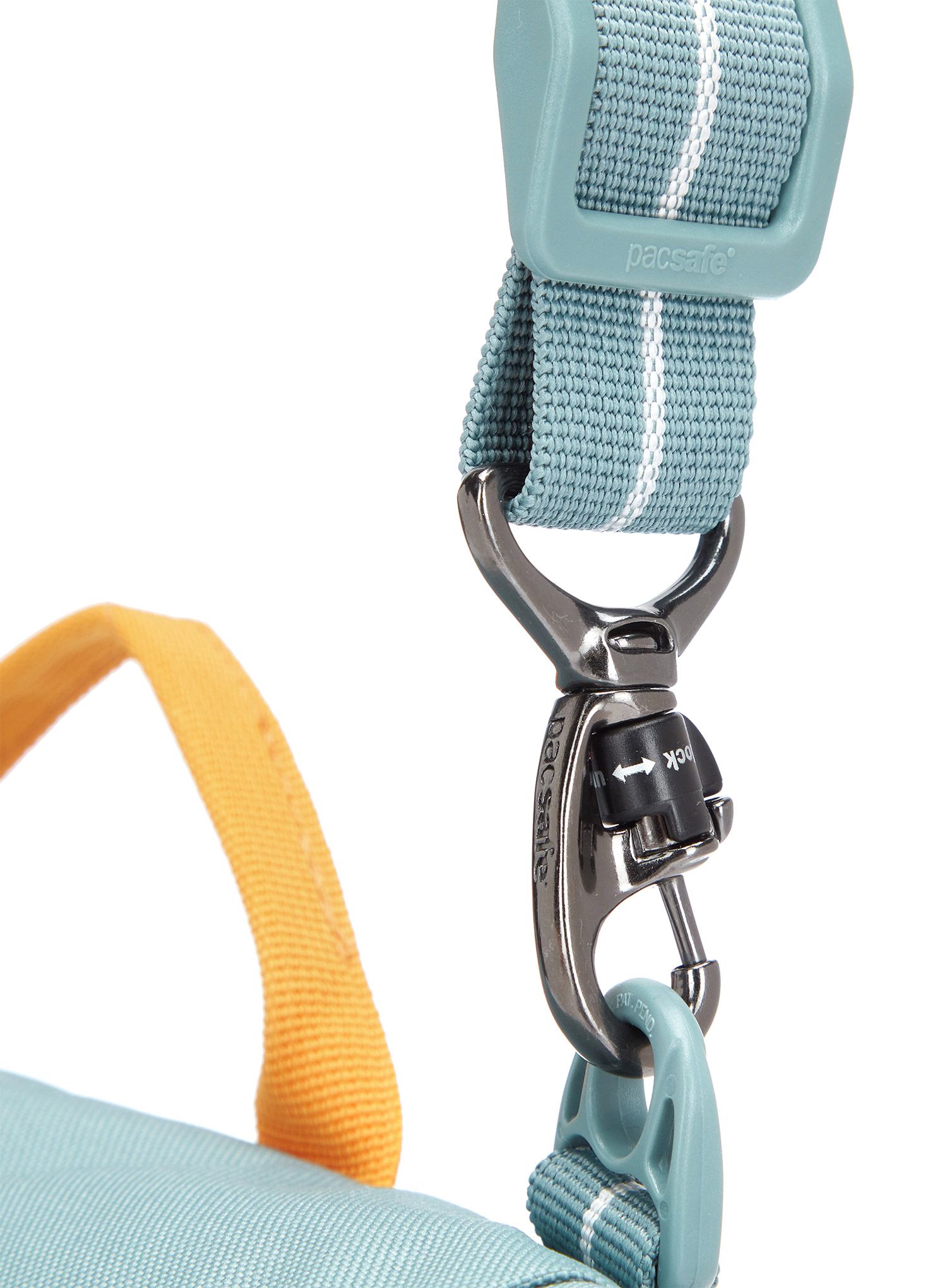 Kapsička na krk Pacsafe Go Saddle Crossbody - fresh mint