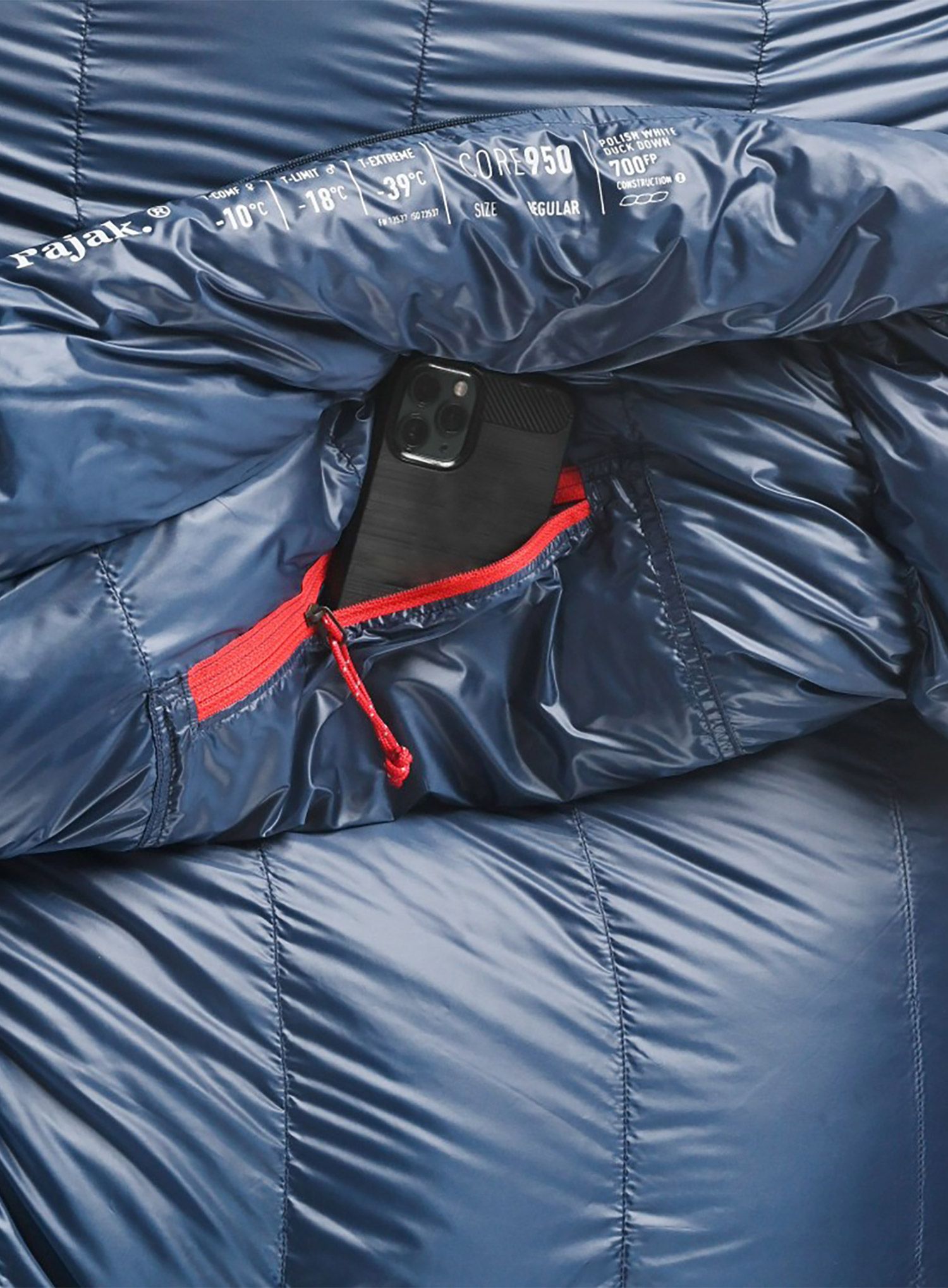 Péřový spacák Pajak Core 950 (180 cm) - navy