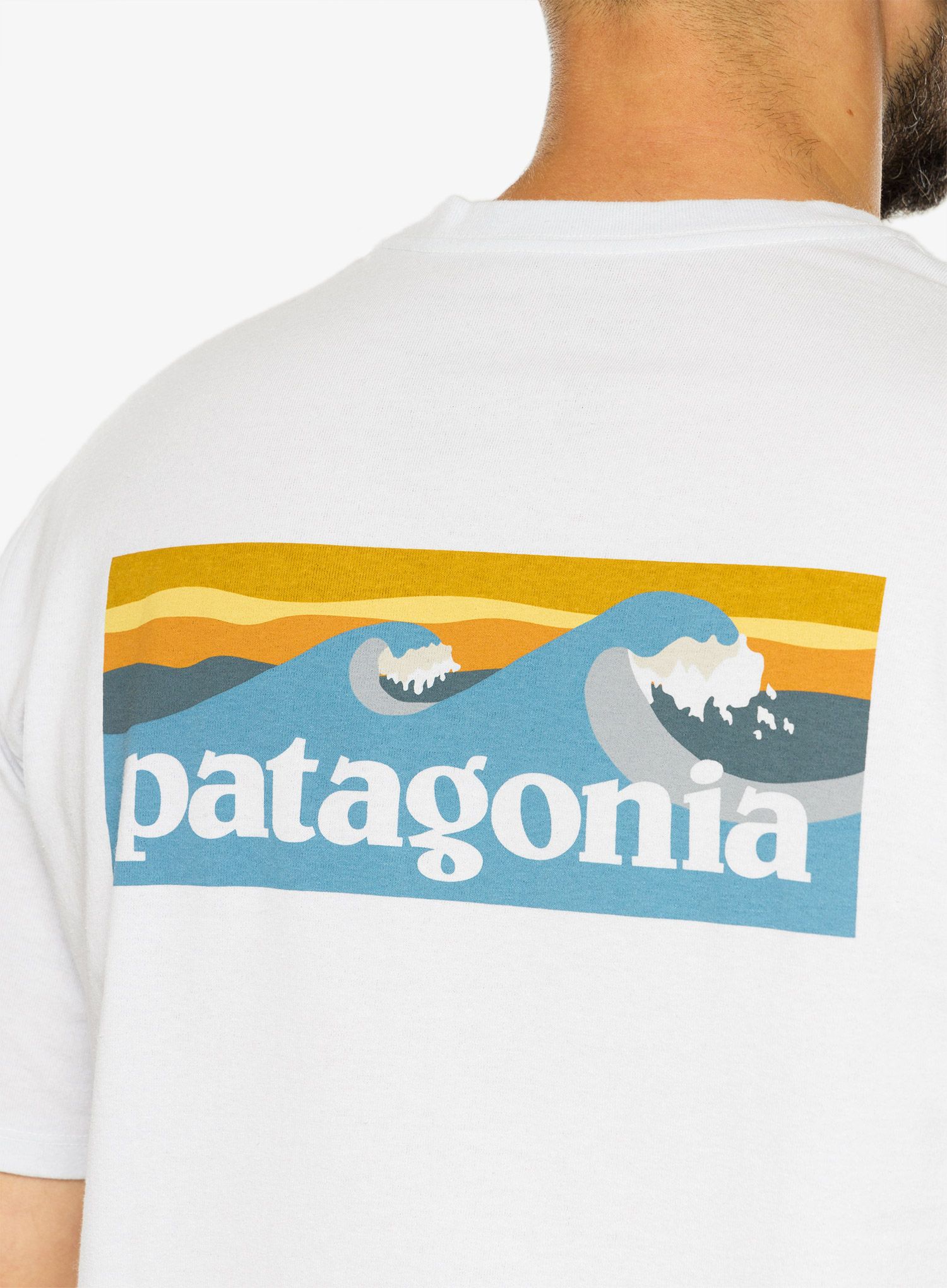 Tričko s potiskem Patagonia Boardshort Logo Pocket Responsibili-Tee - white