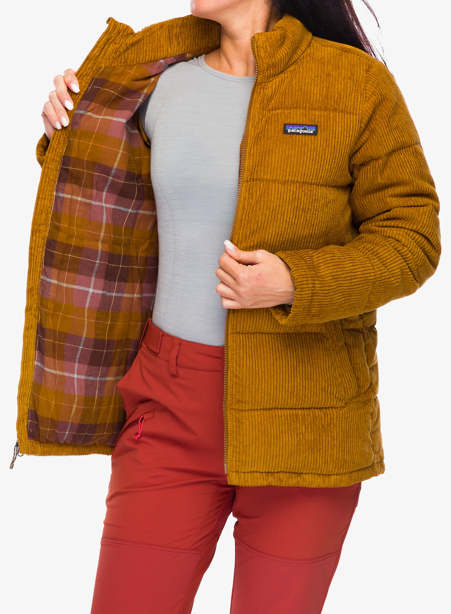 Dámská péřová bunda Patagonia Cord Fjord Coat - shelter brown