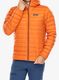 Péřová bunda Patagonia Down Sweater Hoody - redtail rust