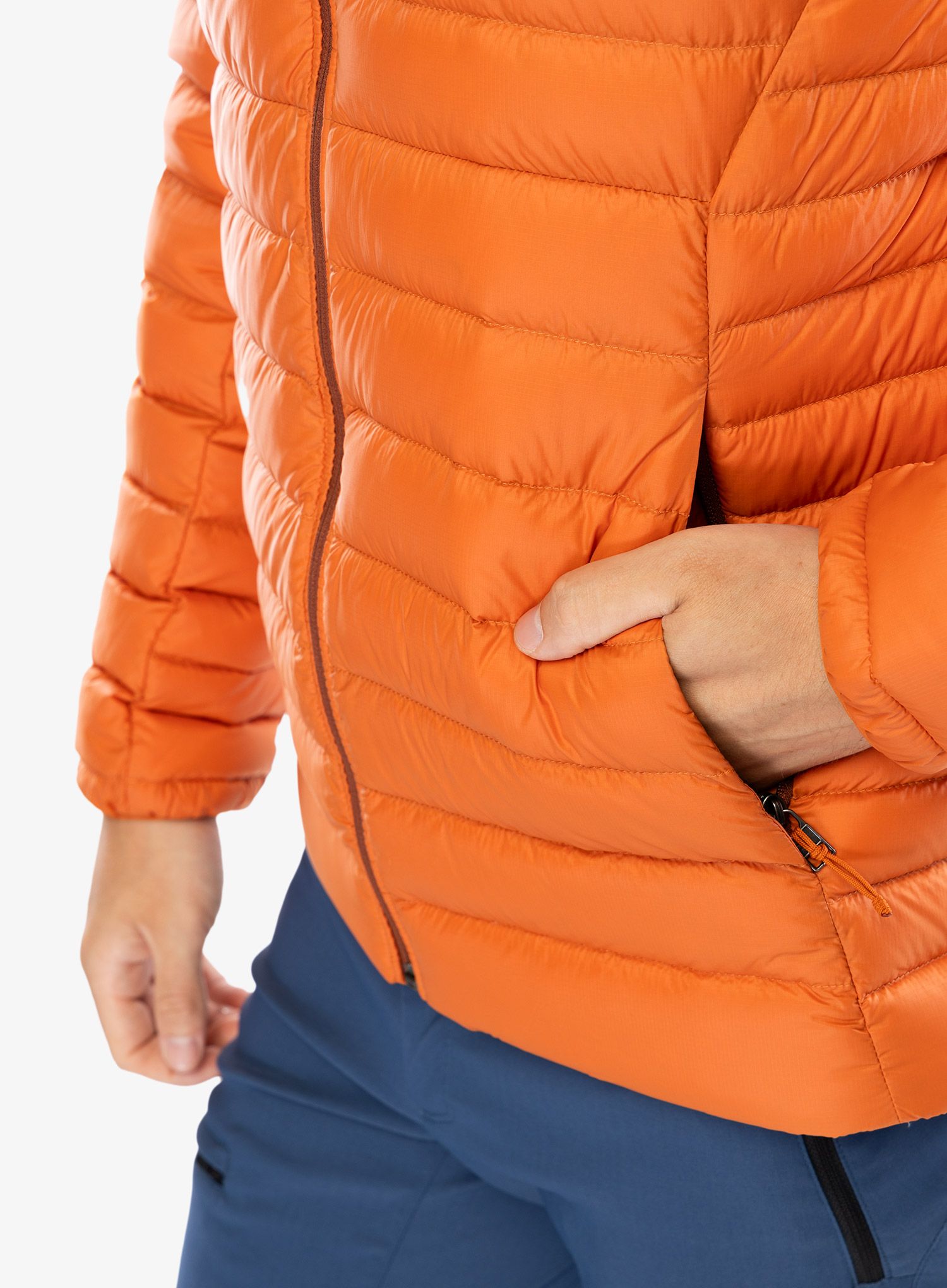 Péřová bunda Patagonia Down Sweater Hoody - redtail rust