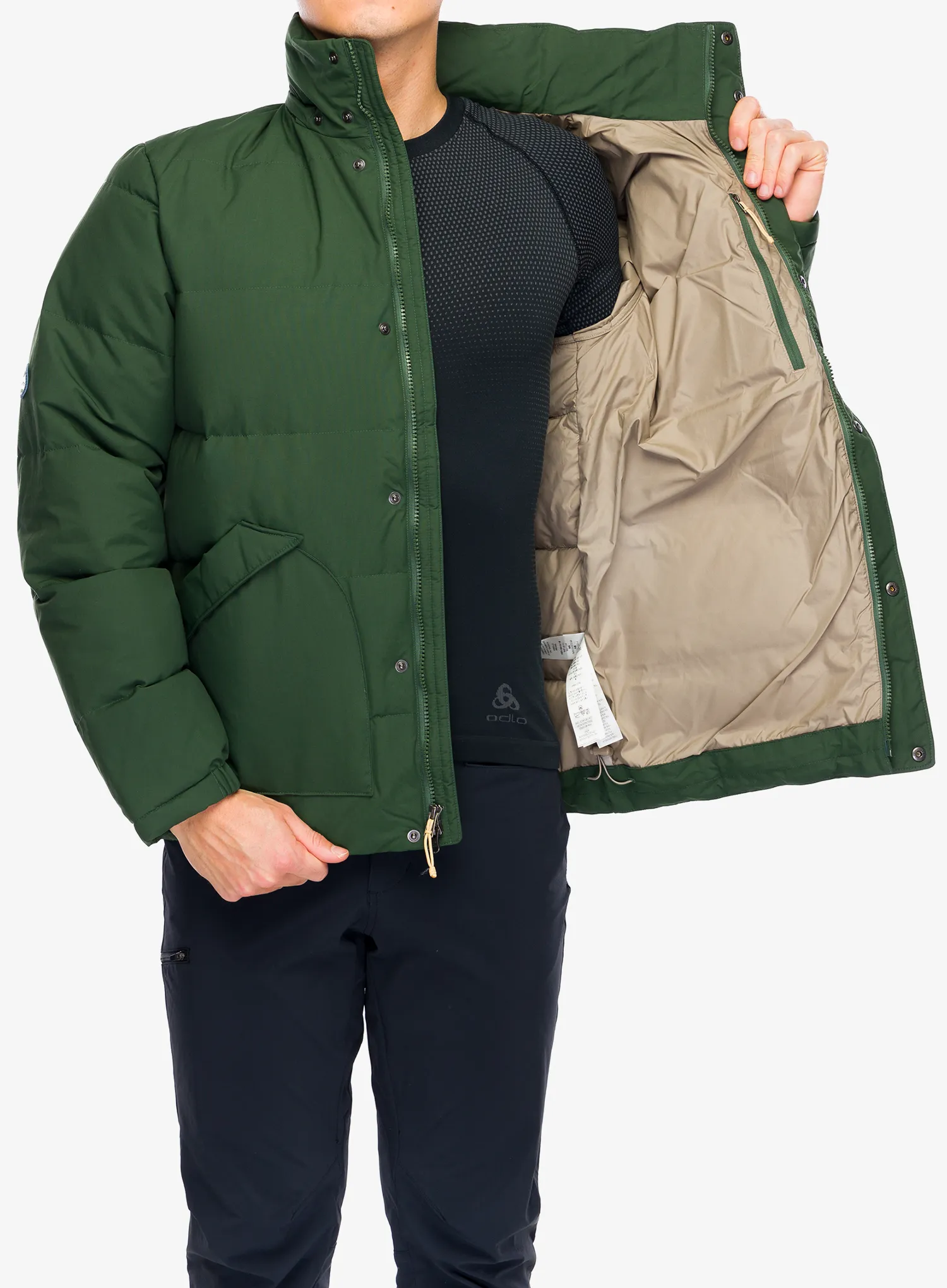 Péřová bunda Patagonia Downdrift Jacket - torrey pine green