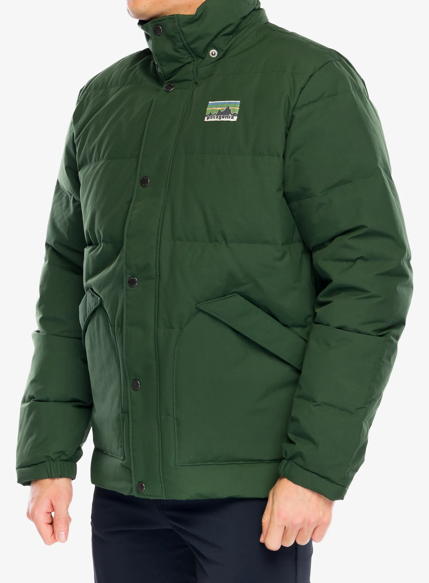 Péřová bunda Patagonia Downdrift Jacket - torrey pine green
