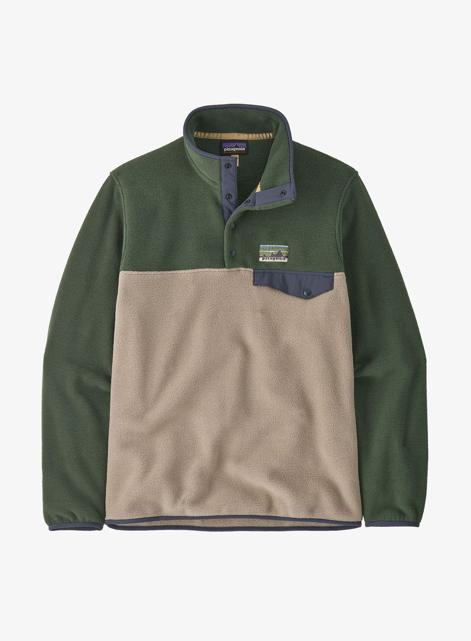 Fleece mikina Patagonia Lightweight Synch Snap-T Pullover - seabird grey