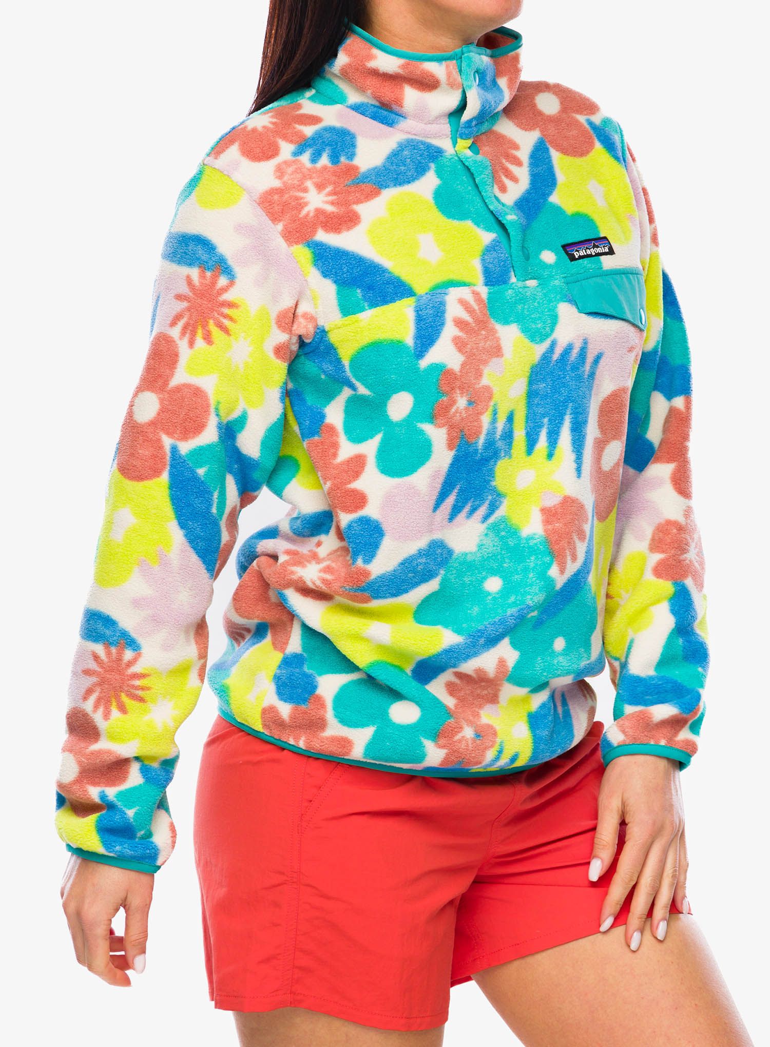 Fleece mikina dámská Patagonia Lightweight Synch Snap-T Pullover - spring/natural