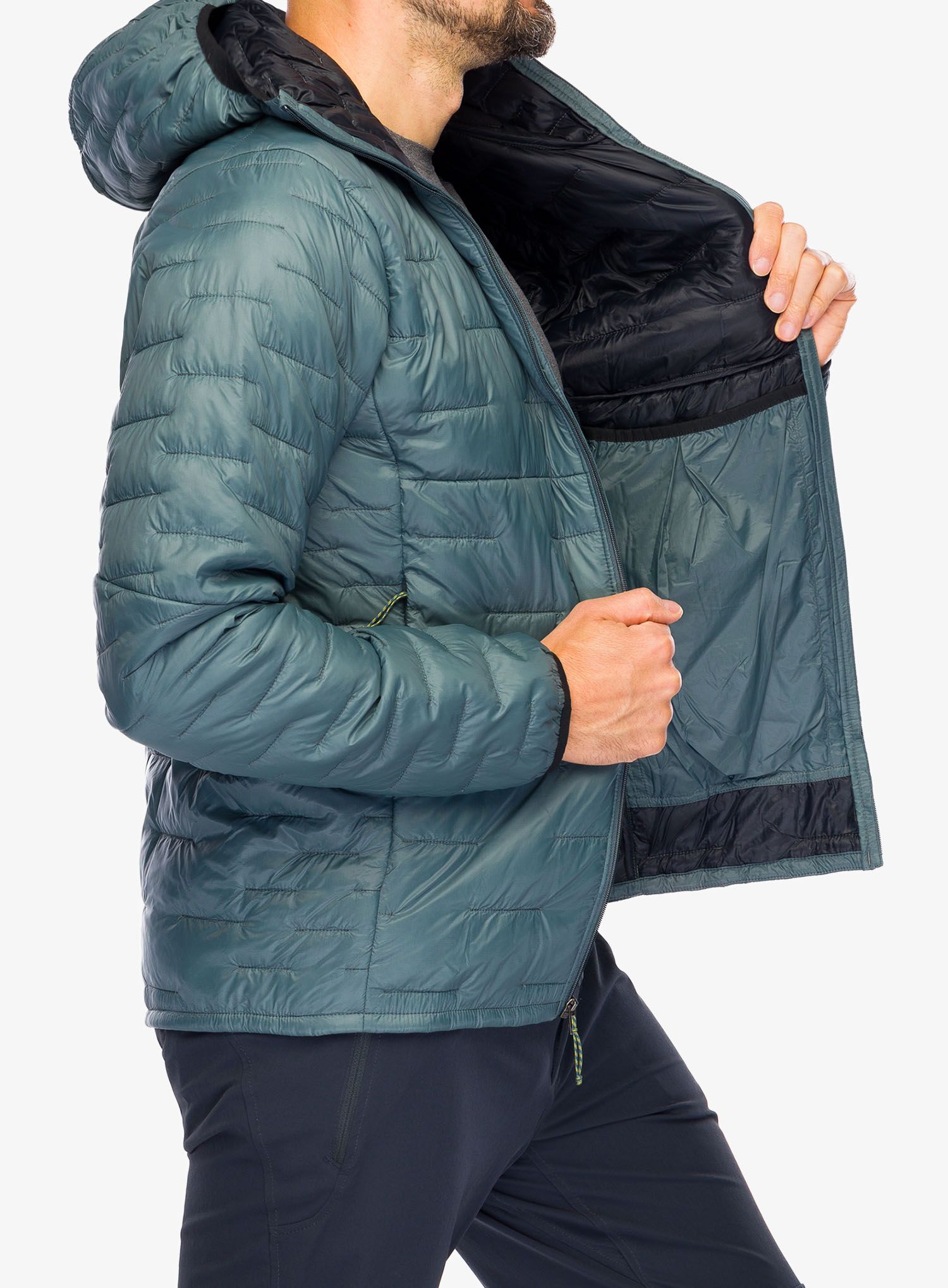 Zateplená bunda Patagonia Micro Puff Hoody - nouveau green