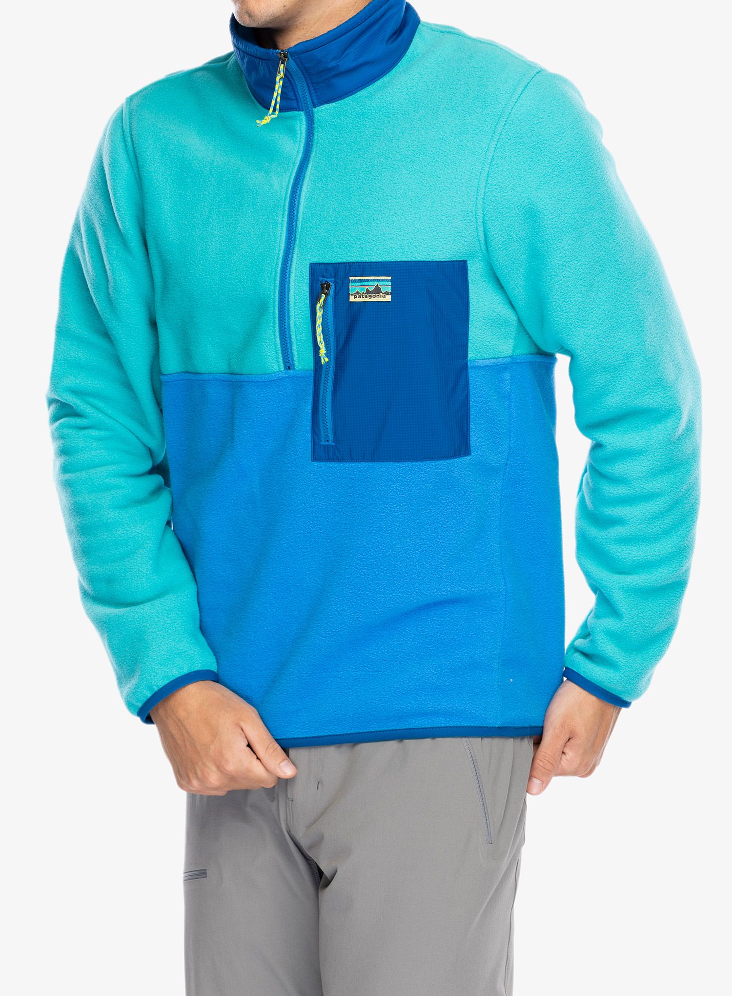 Fleece mikina Patagonia Microdini 1/2 Zip - vessel blue