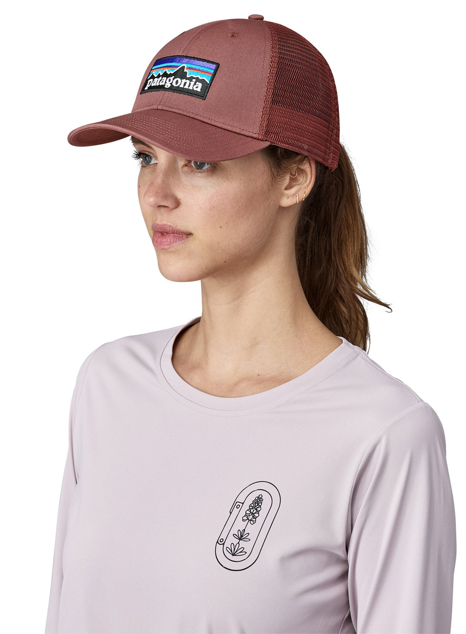 Kšiltovka Patagonia P-6 Logo LoPro Trucker Hat - dulse mauve