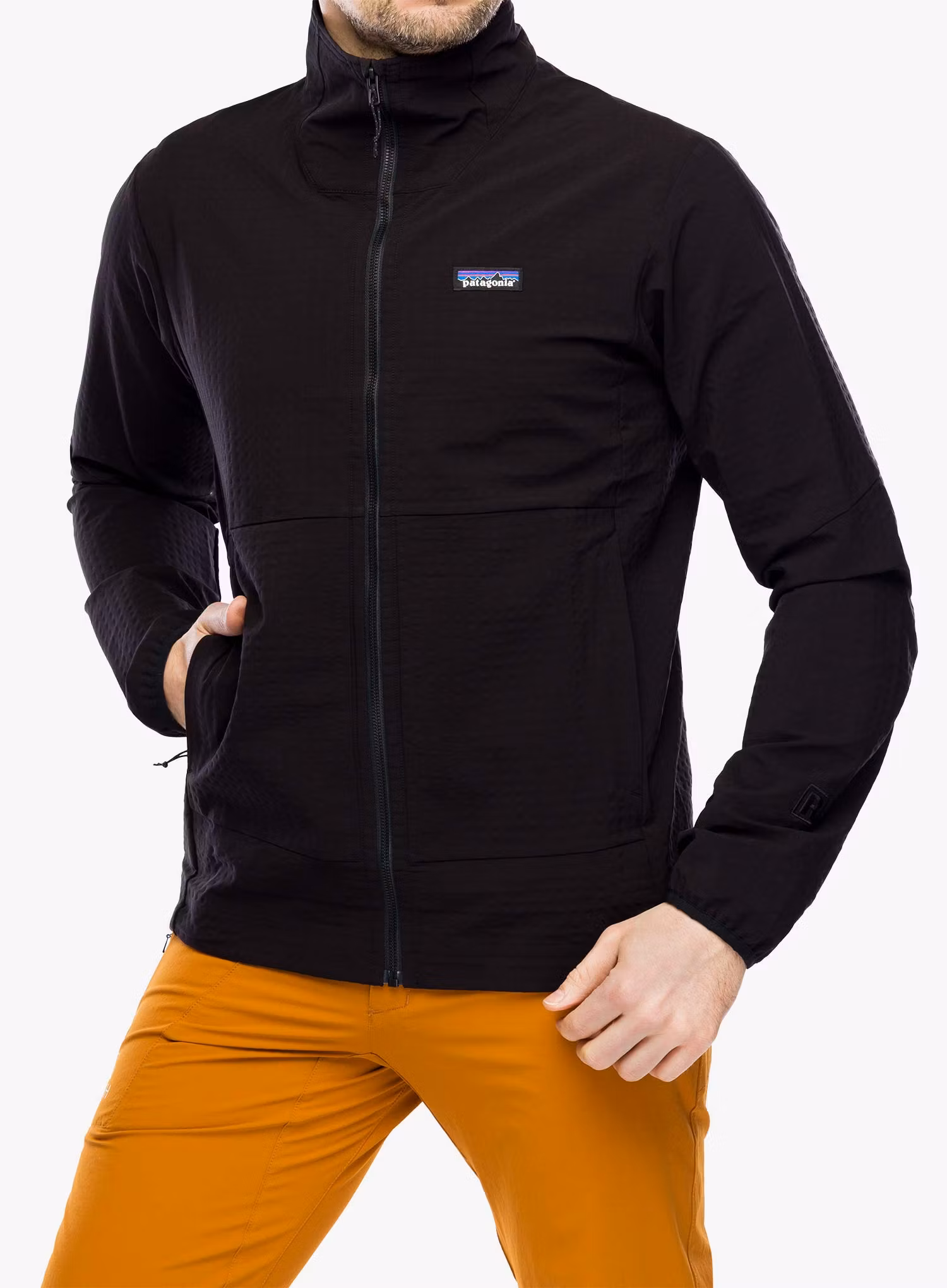 Softshellová bunda Patagonia R1 TechFace Jacket - black