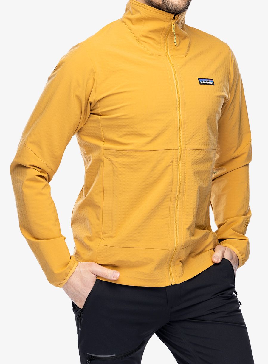 Softshellová bunda Patagonia R1 TechFace Jacket - pufferfish gold