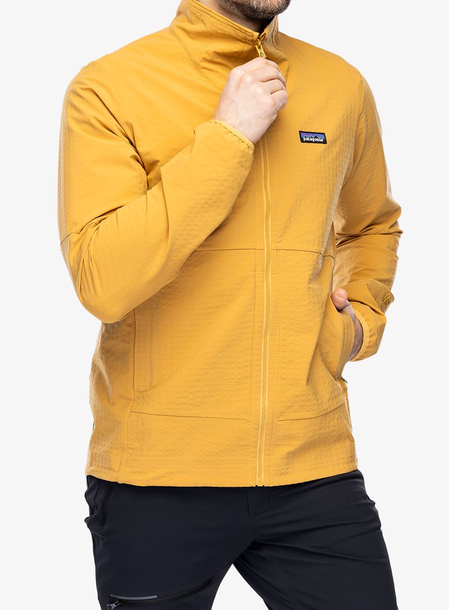 Softshellová bunda Patagonia R1 TechFace Jacket - pufferfish gold