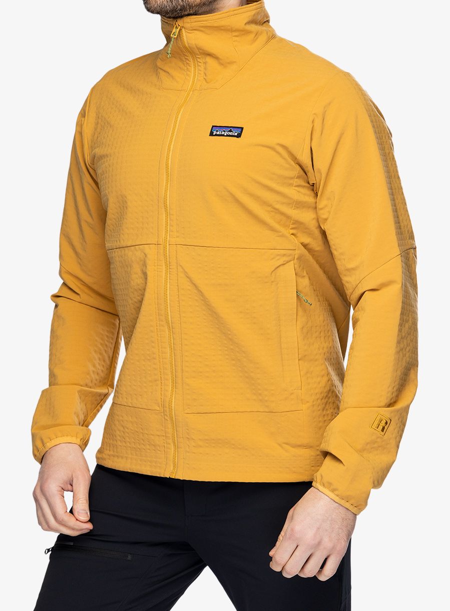 Softshellová bunda Patagonia R1 TechFace Jacket - pufferfish gold