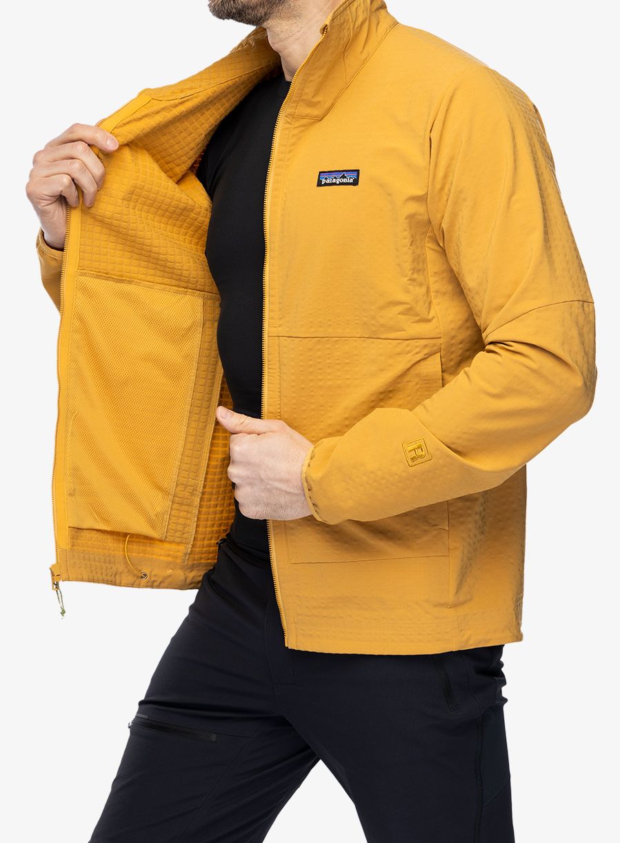 Softshellová bunda Patagonia R1 TechFace Jacket - pufferfish gold