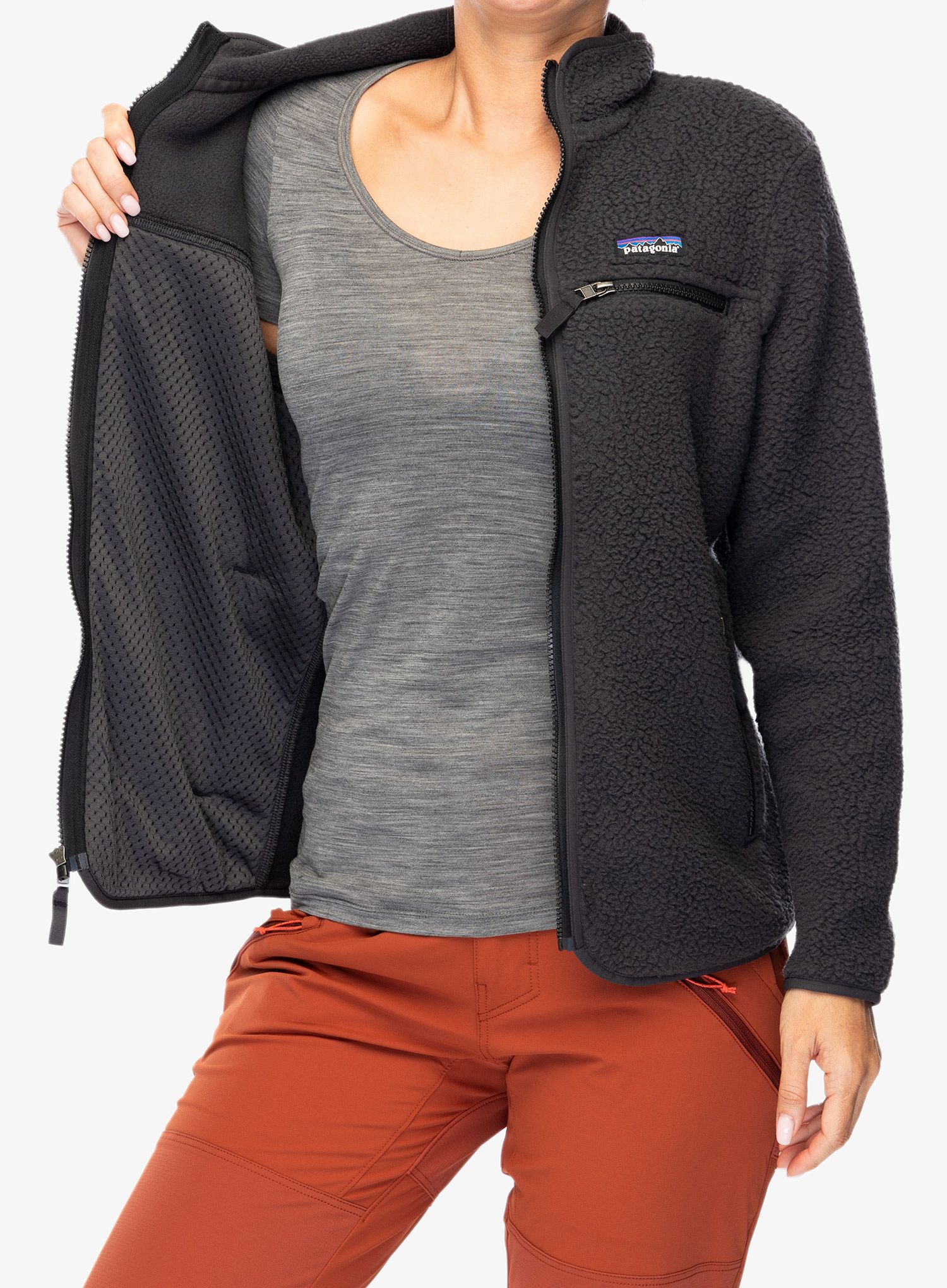 Fleecová mikina dámská Patagonia Retro Pile Jacket - ink black