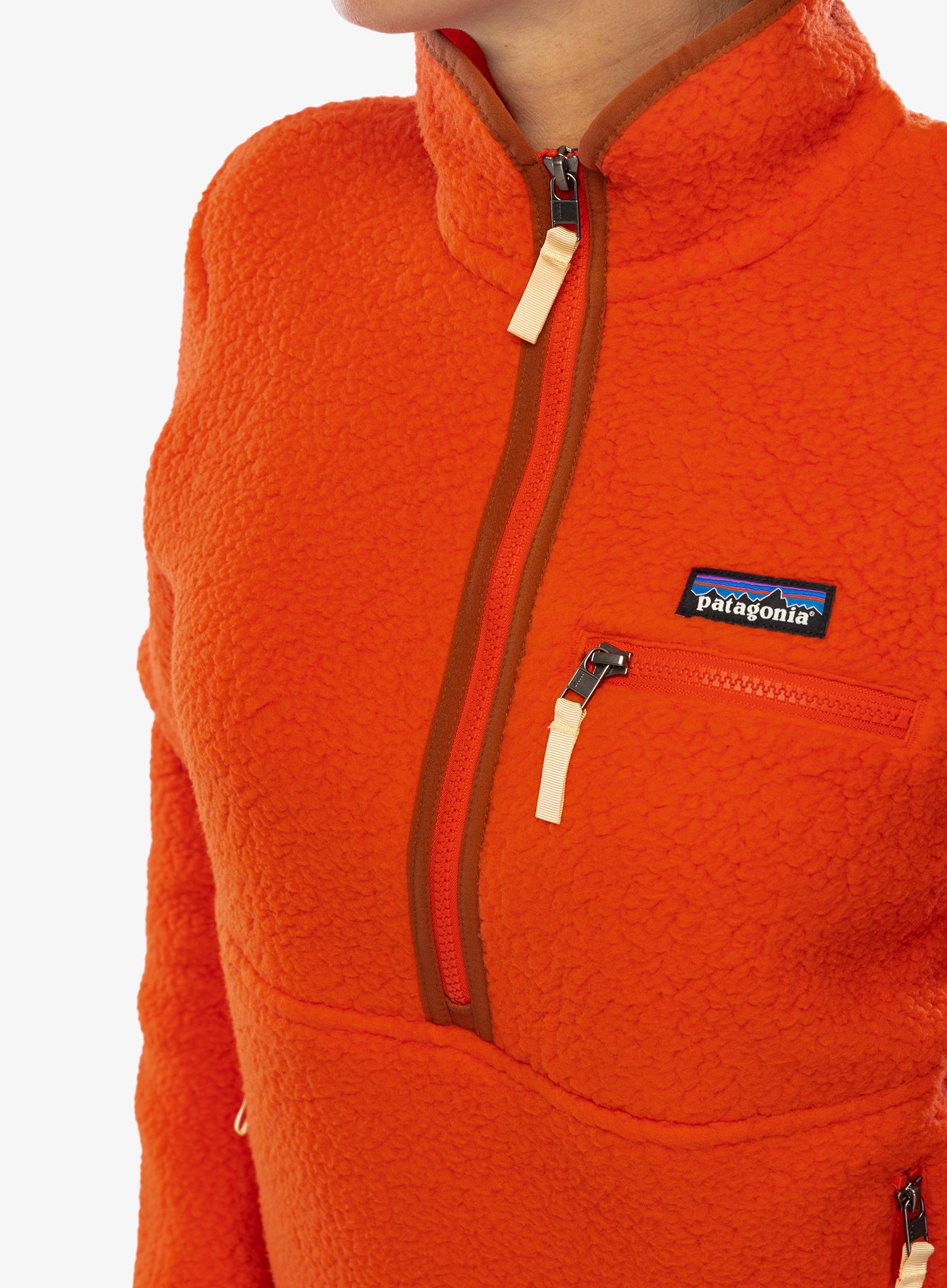 Fleecová mikina dámská Patagonia Retro Pile Marsupial - madder red