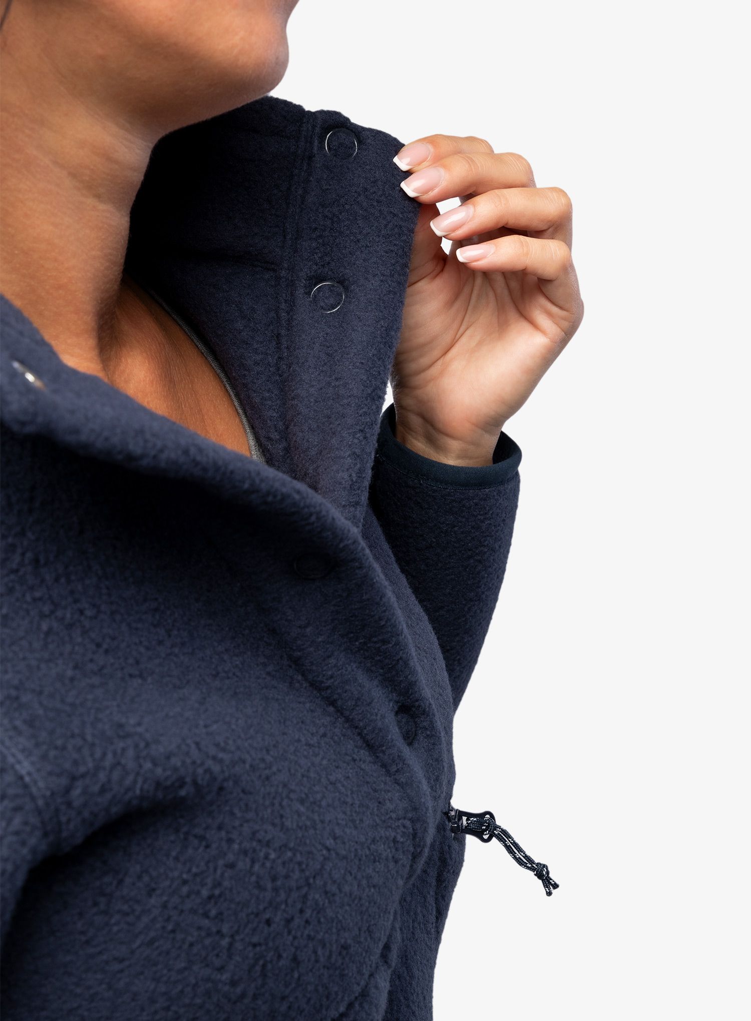 Fleecová mikina dámská Peak Performance Fleece Snap T-Neck - blue shadow