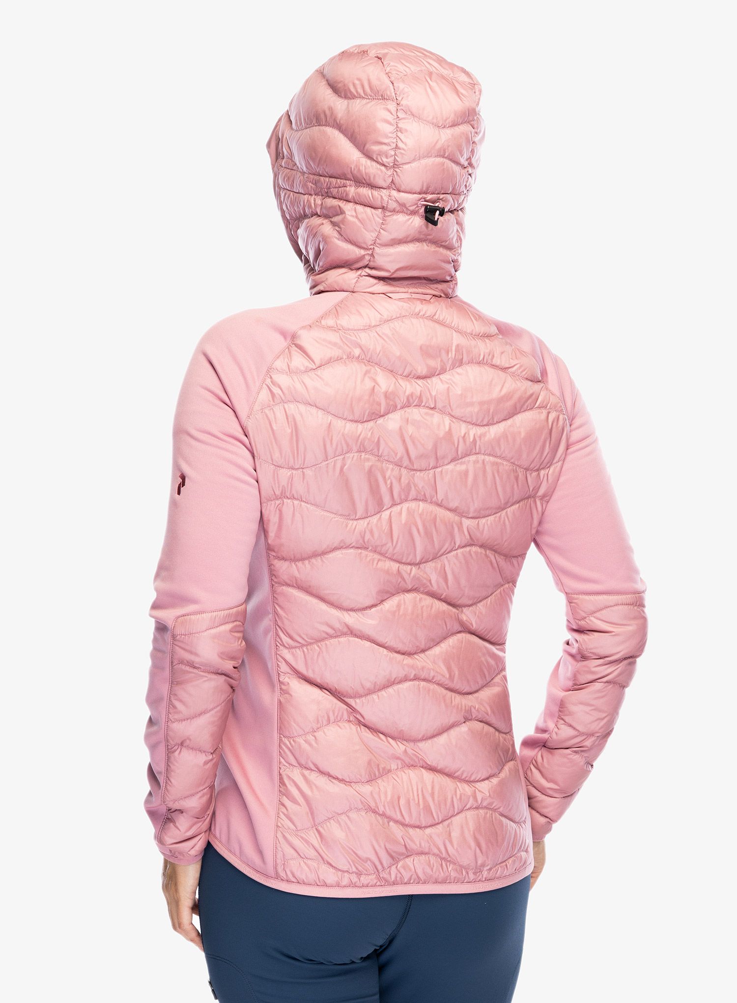Hybridní bunda dámská Peak Performance Helium Down Hybrid Hood - bitter root