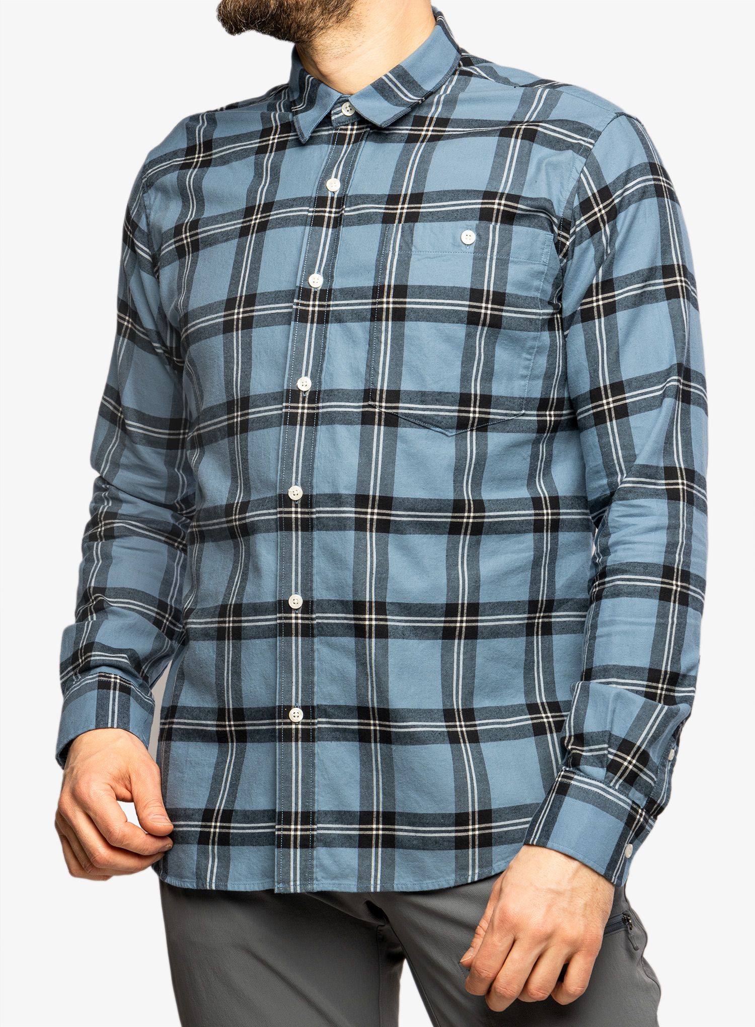 Košile Peak Performance Moment Flannel Shirt - blue check