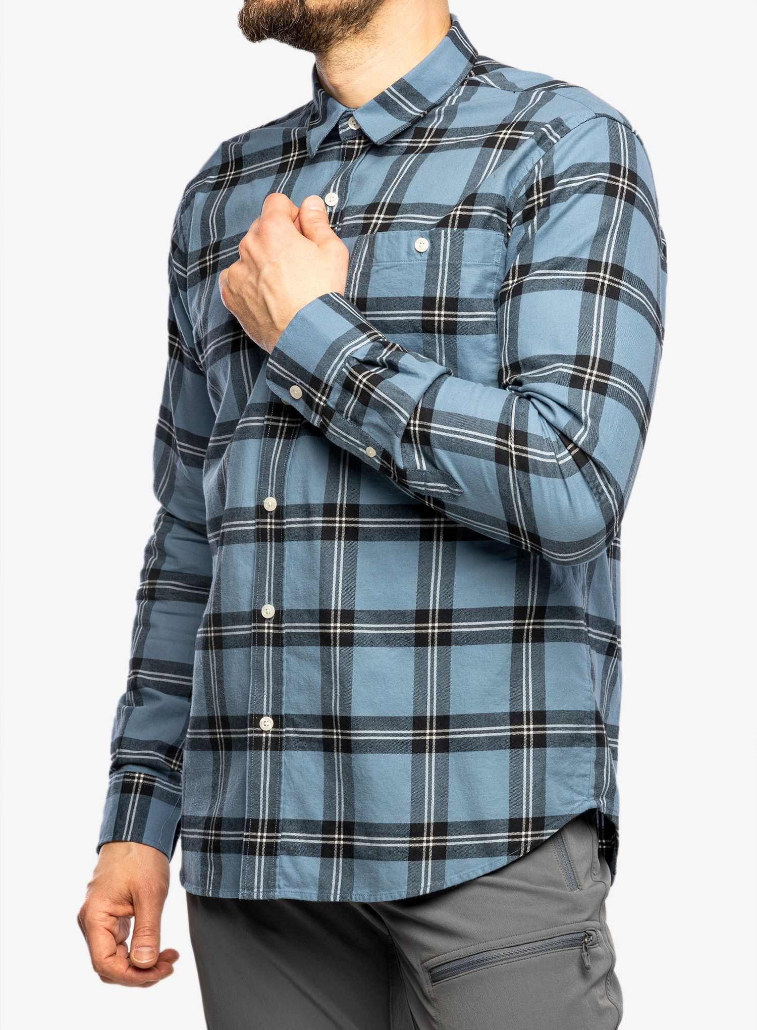 Košile Peak Performance Moment Flannel Shirt - blue check
