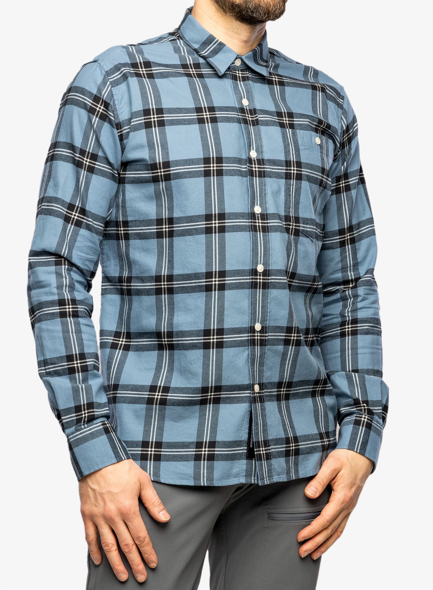 Košile Peak Performance Moment Flannel Shirt - blue check