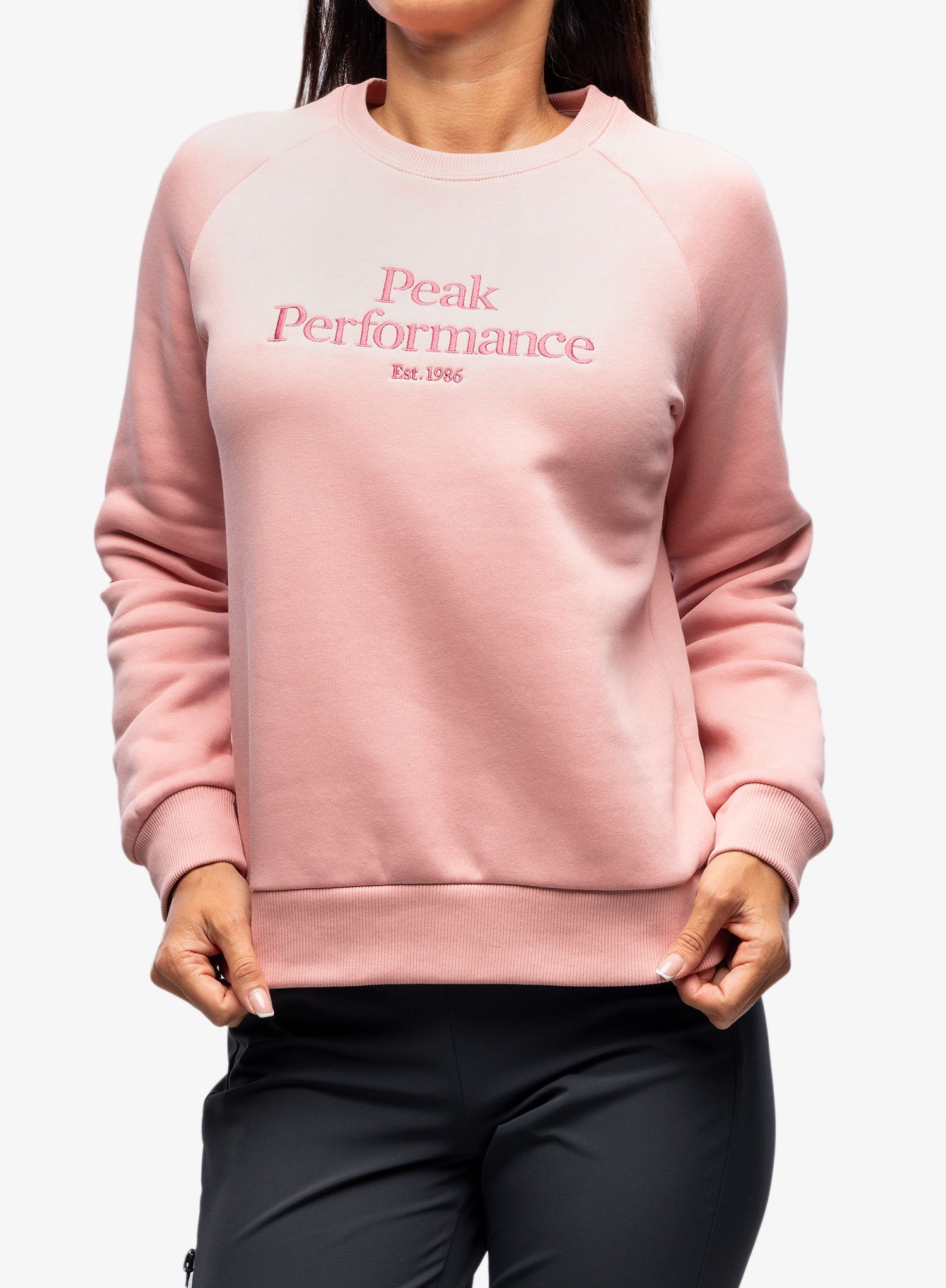 Mikina dámská bez kapuce Peak Performance Original Crew - warm blush