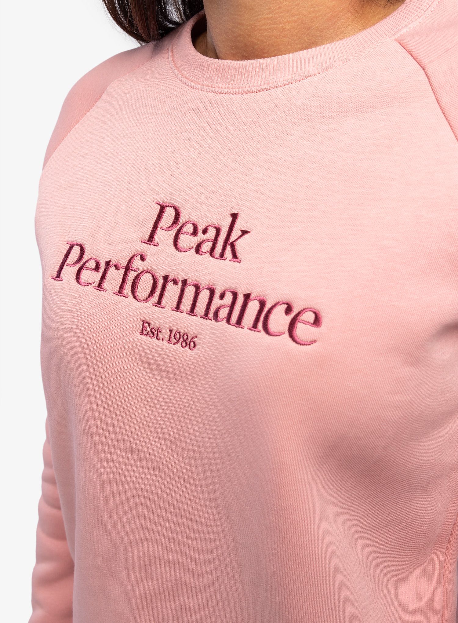Mikina dámská bez kapuce Peak Performance Original Crew - warm blush