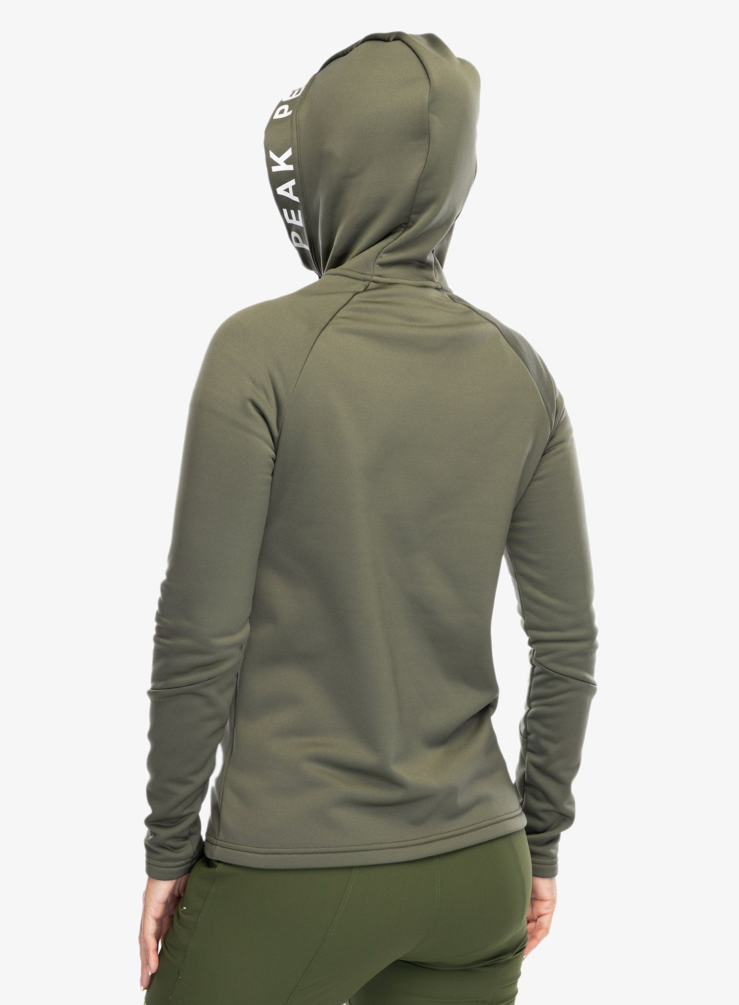 Dámská mikina se zipem Peak Performance Rider Zip Hood - pine needle/pine needle