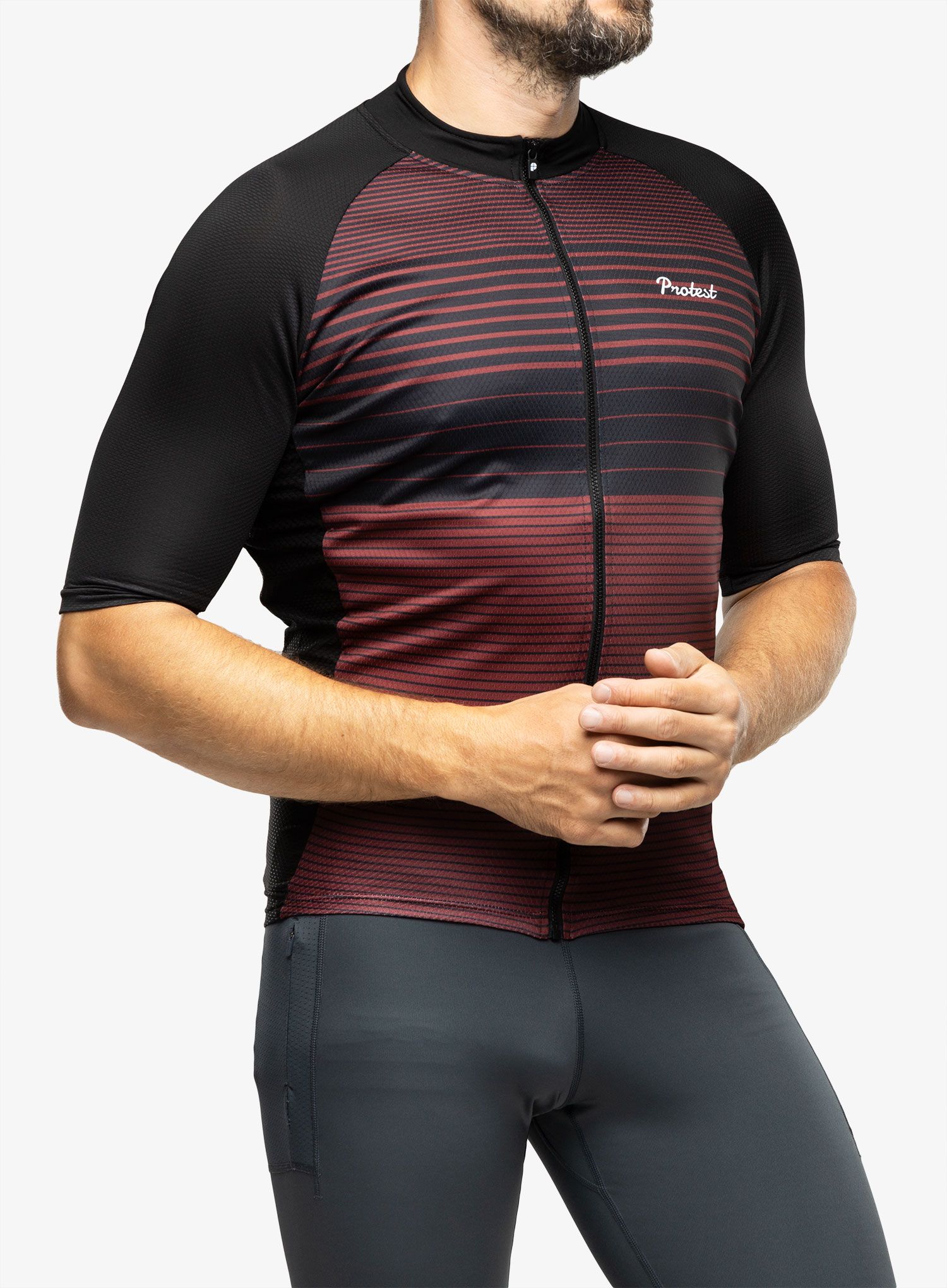 Cyklotriko Protest Prtkoblet Cycling Jersey Short Sleeve - true black
