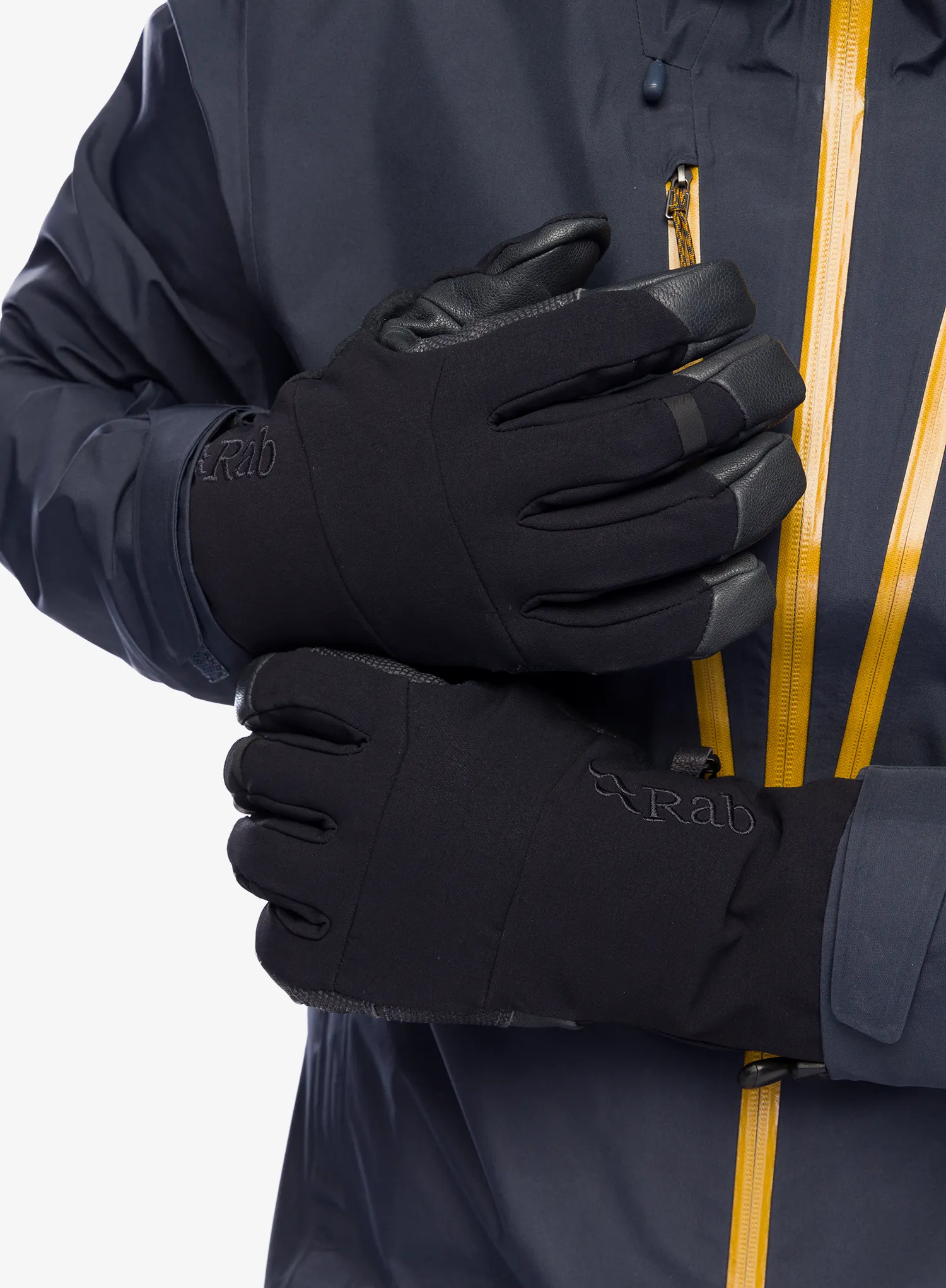 Softshellové rukavice Rab Baltoro Glove - black