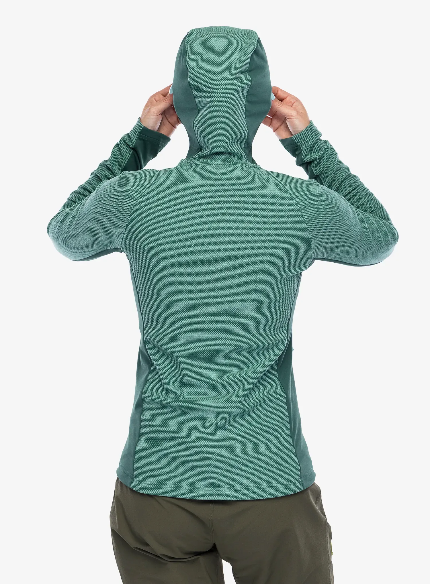 Dámská mikina s kapucí Rab Capacitor Hoody - eucalyptus