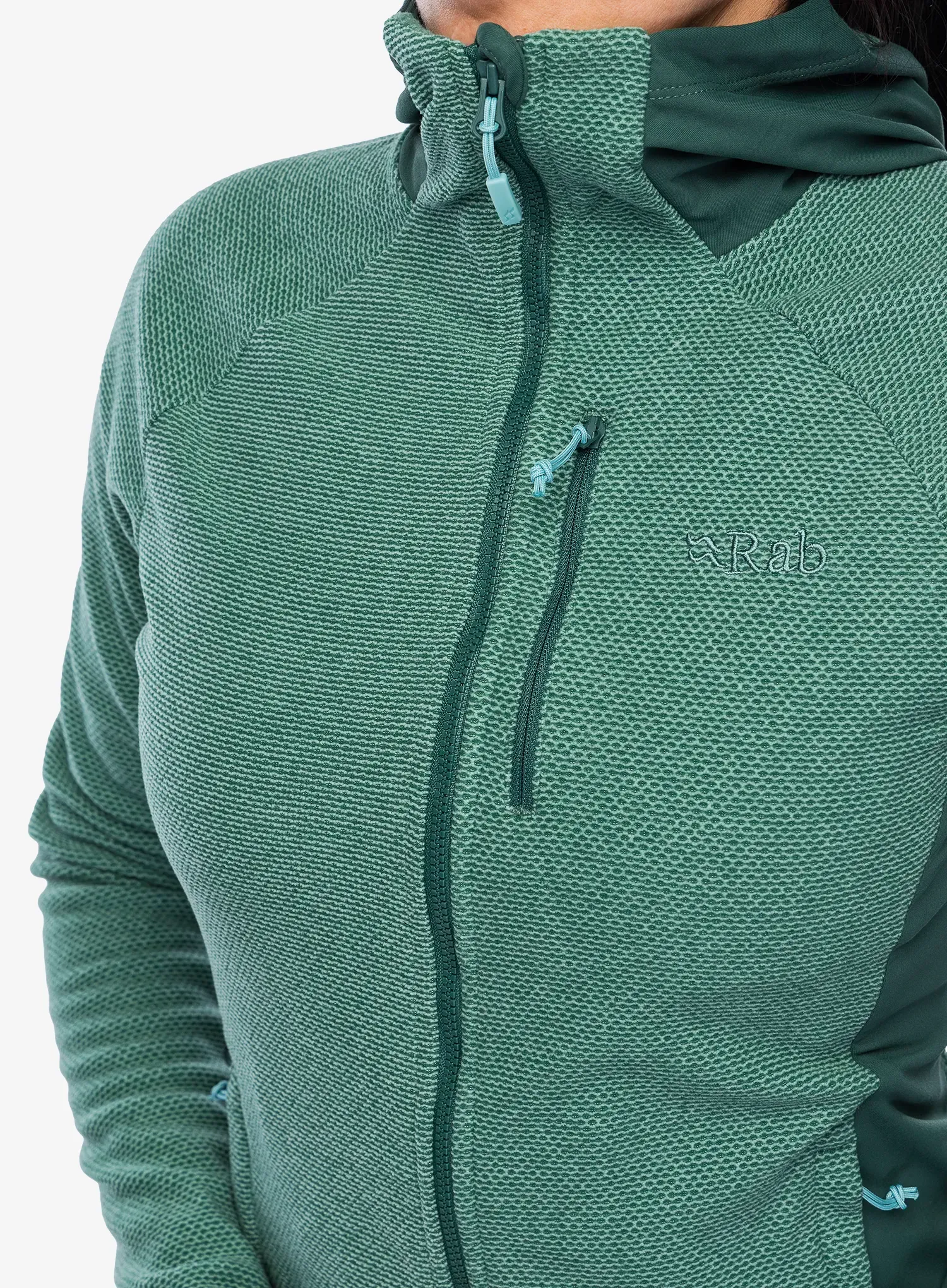 Dámská mikina s kapucí Rab Capacitor Hoody - eucalyptus