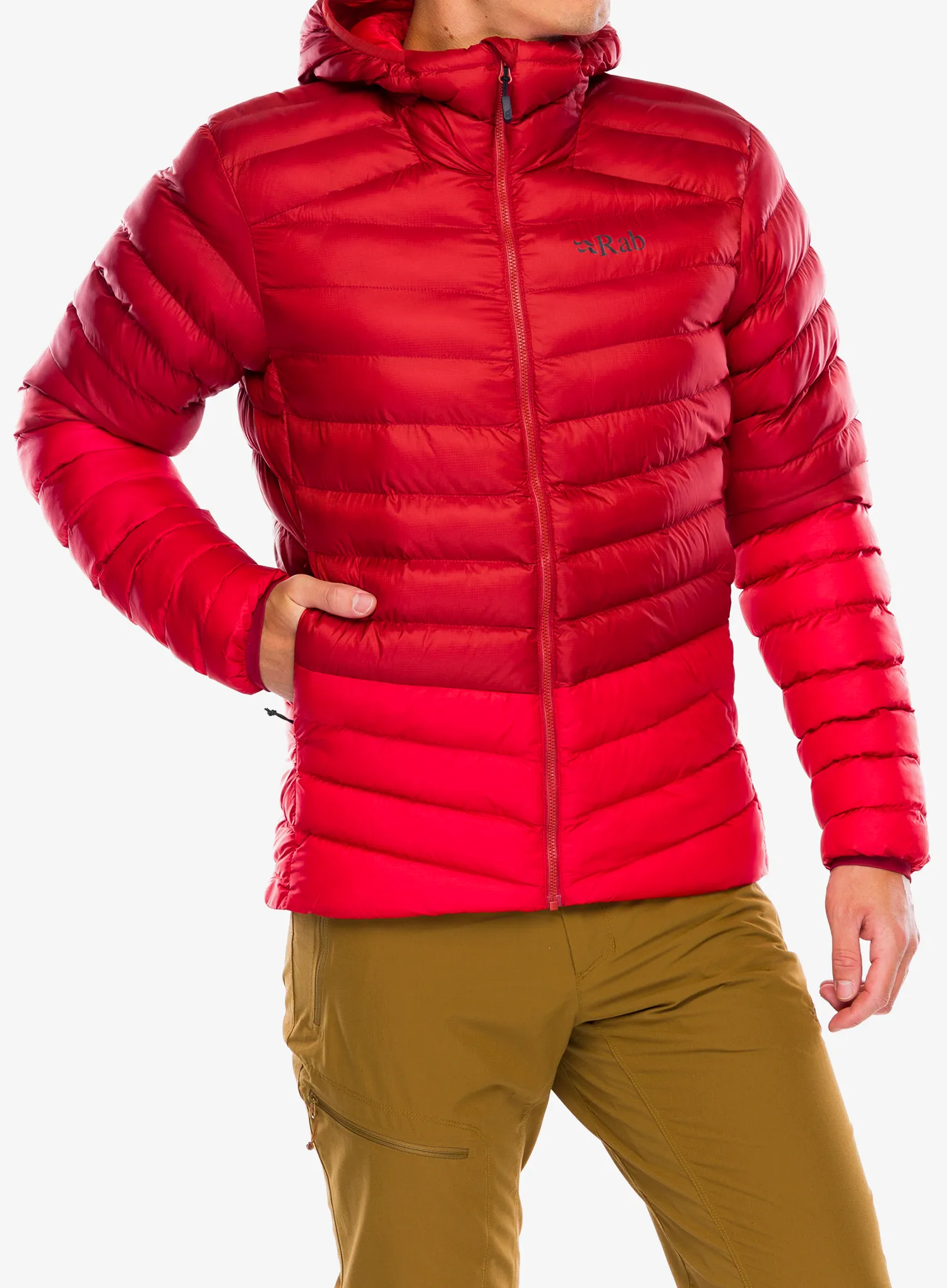 Zateplená bunda Rab Cirrus Alpine - tuscan red/dark horizon