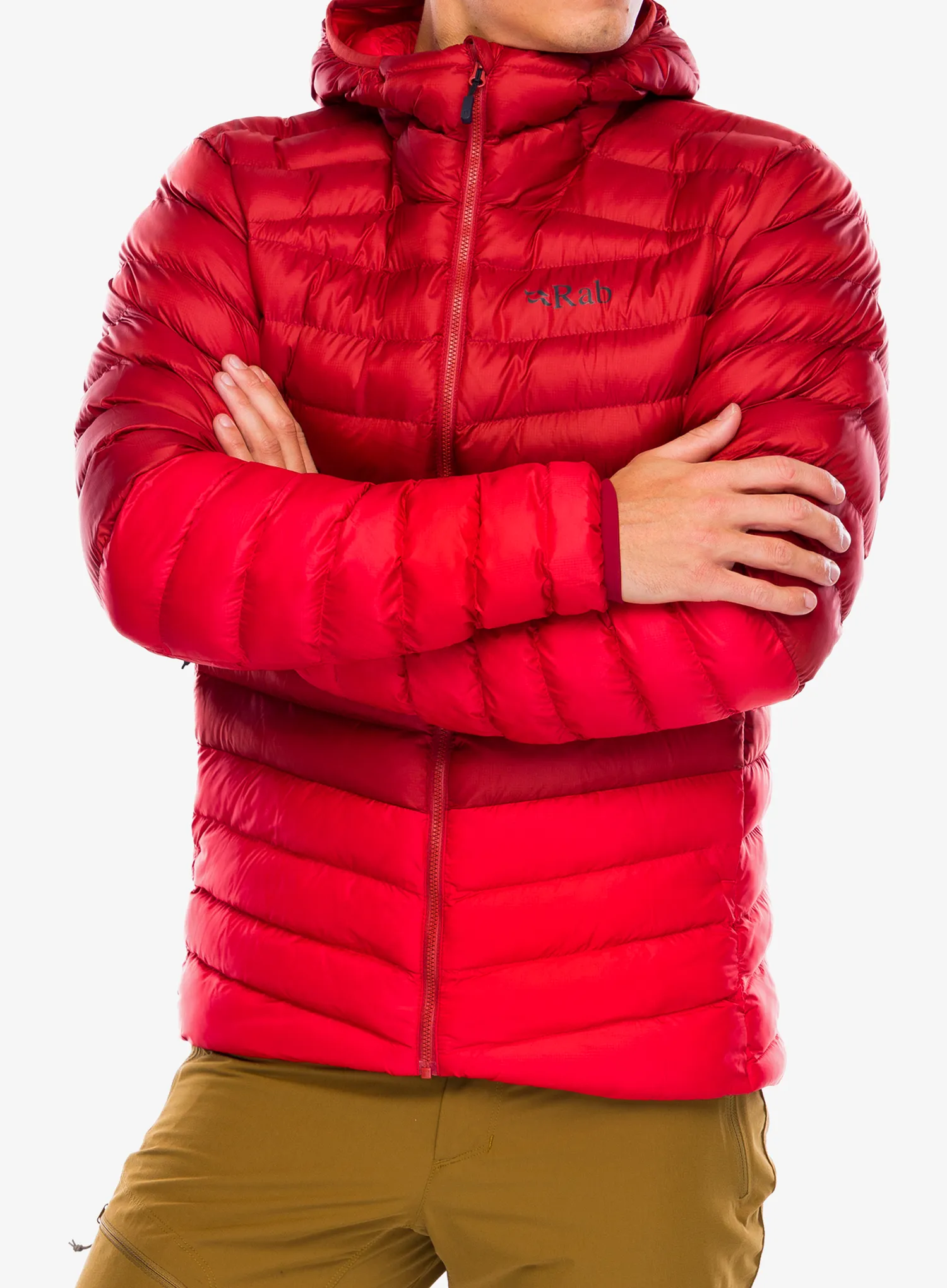 Zateplená bunda Rab Cirrus Alpine - tuscan red/dark horizon