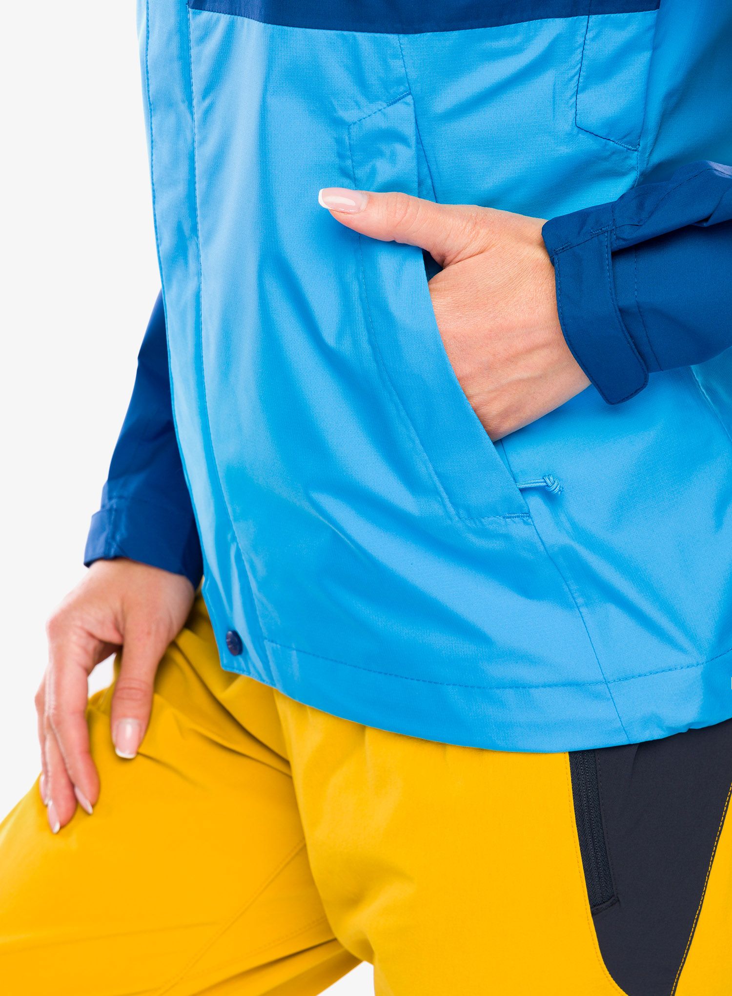 Dámská bunda Rab Downpour Eco Jacket - nightfall blue/alaska blue
