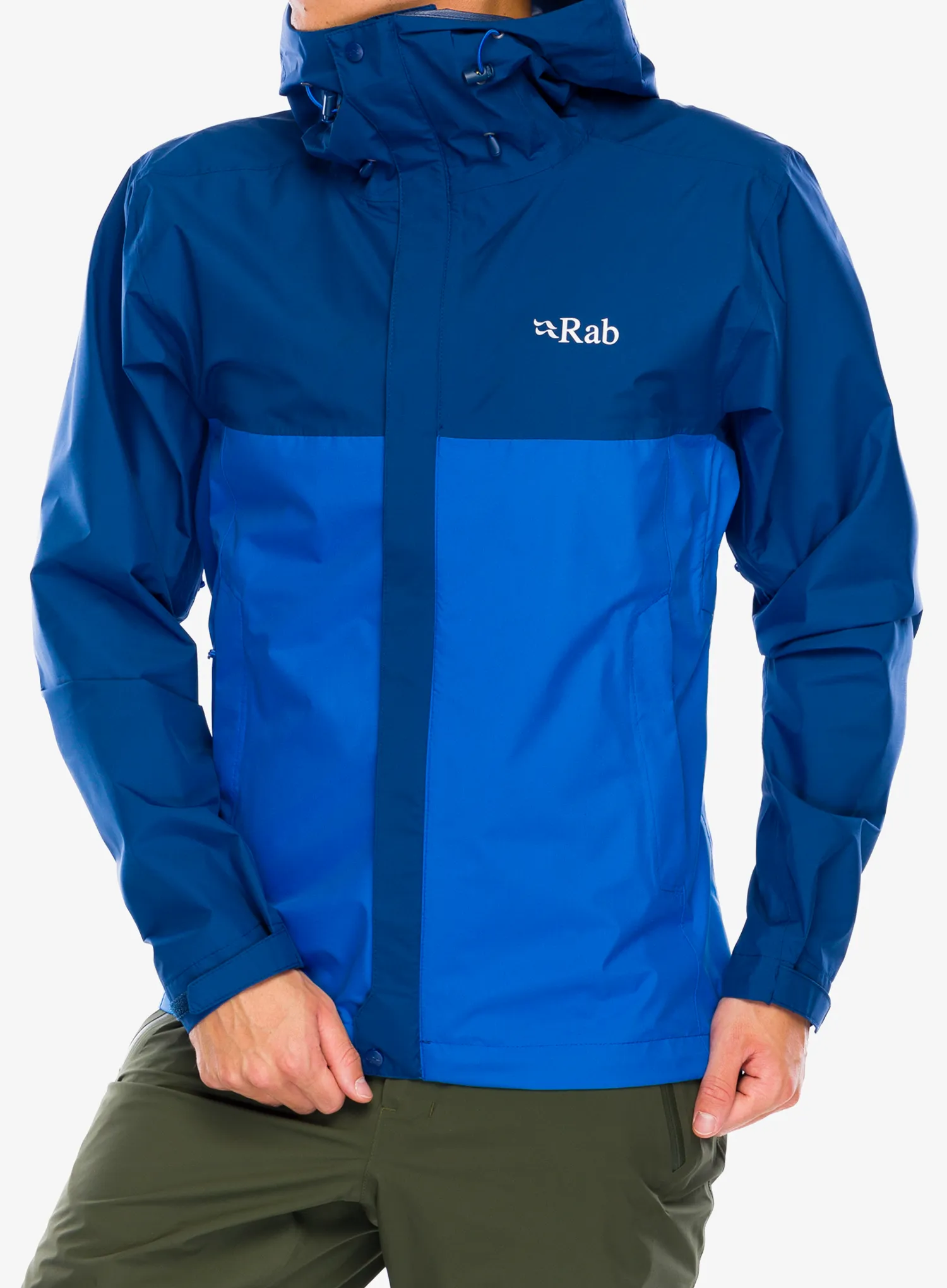Bunda s membránou Rab Downpour Eco Jacket - nightfall blue/ascent blue