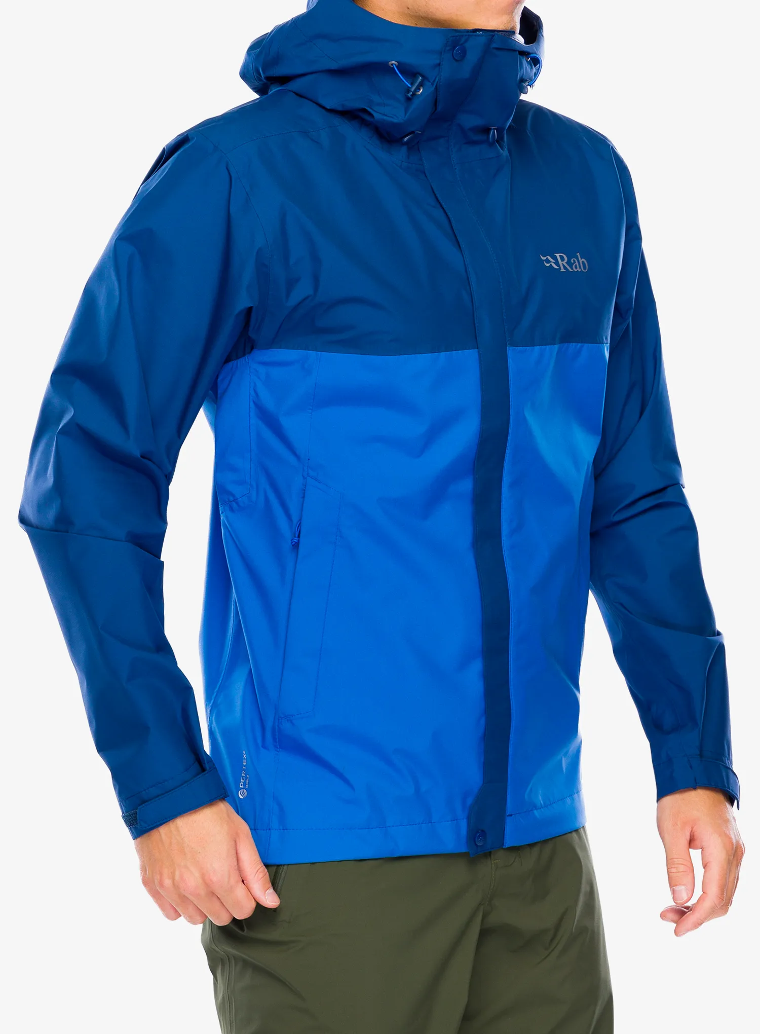 Bunda s membránou Rab Downpour Eco Jacket - nightfall blue/ascent blue
