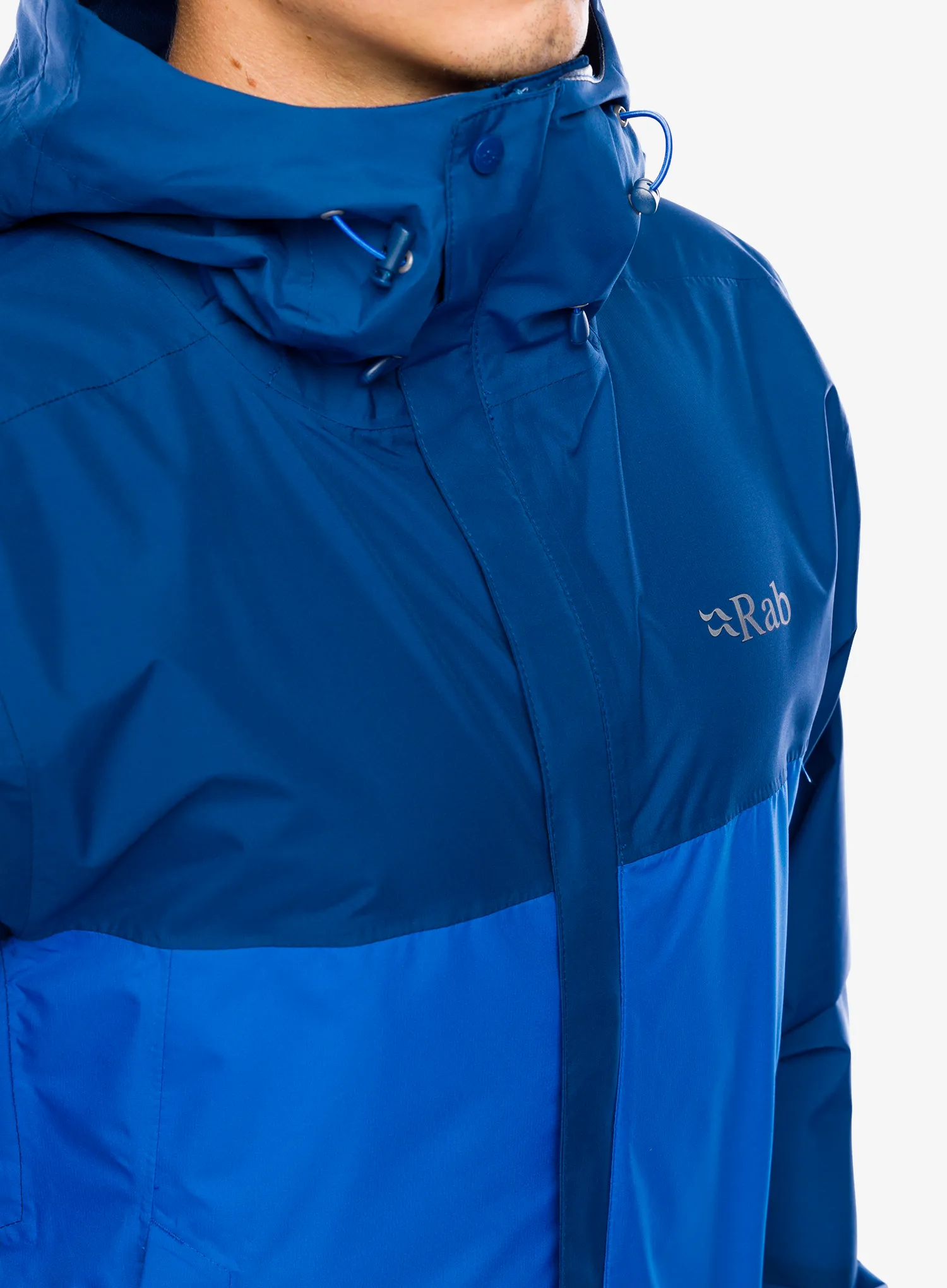 Bunda s membránou Rab Downpour Eco Jacket - nightfall blue/ascent blue