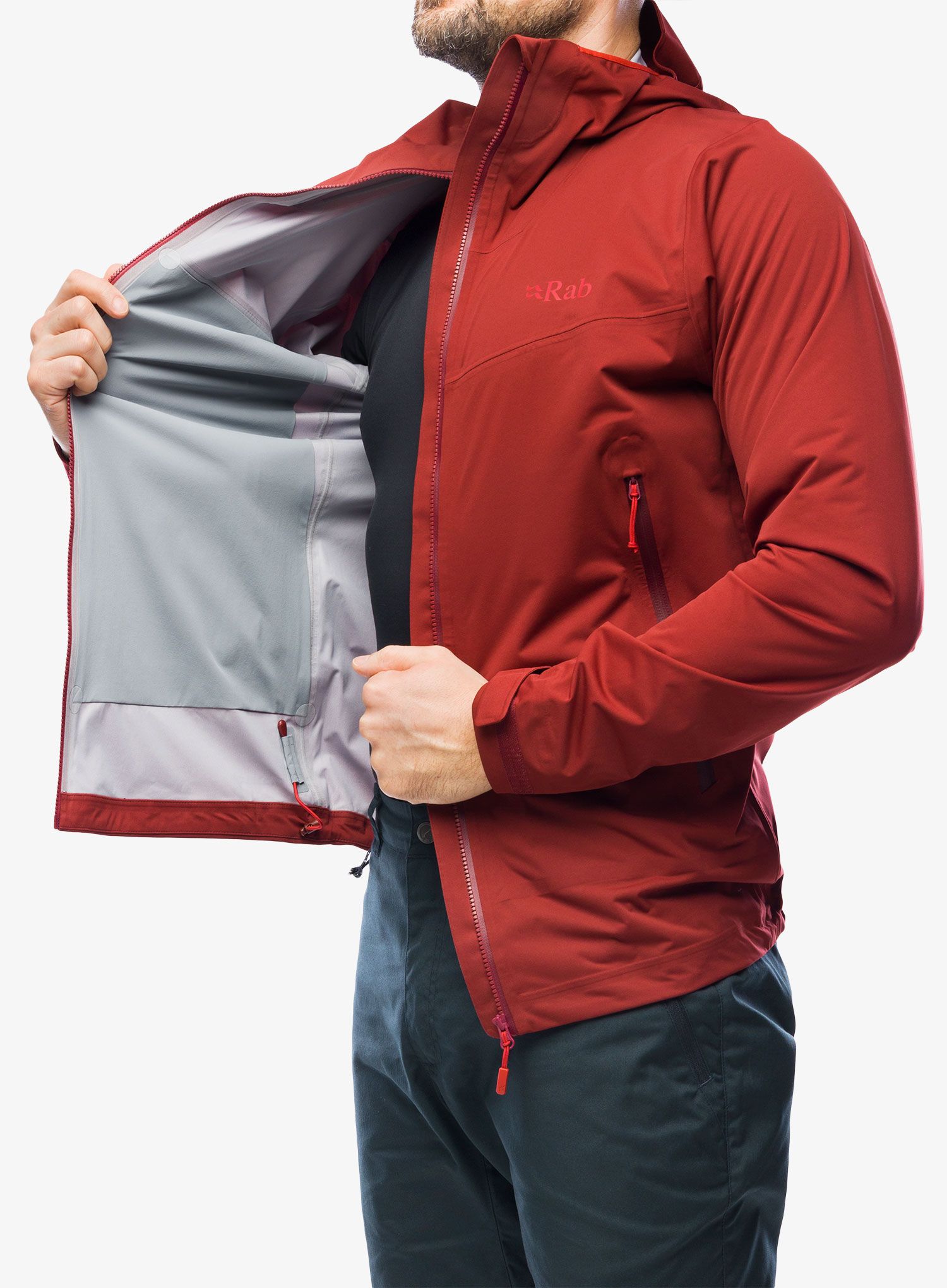 Bunda s membránou Rab Kinetic 2.0 Jacket - oxblood red