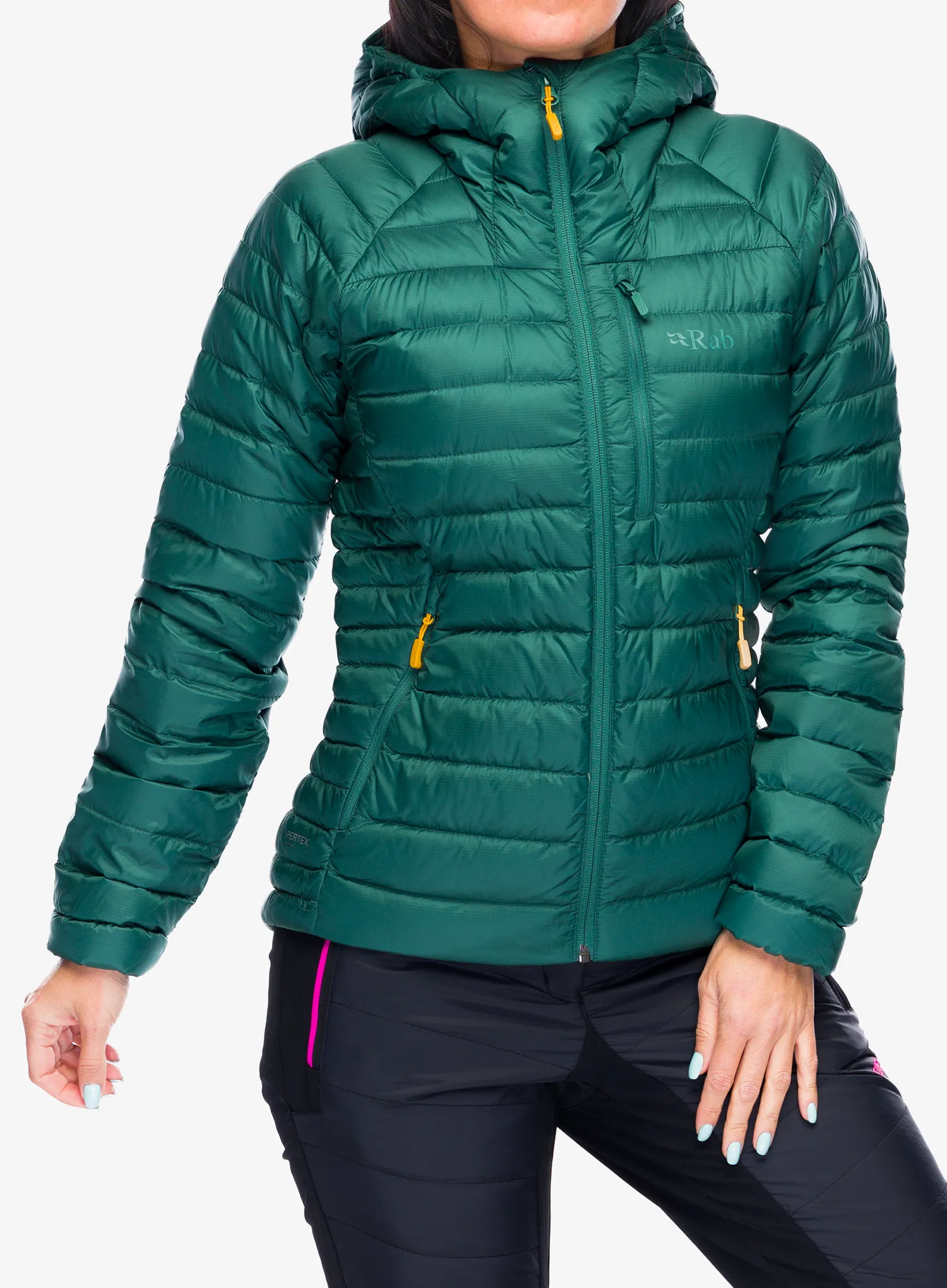 Dámská péřová bunda Rab Microlight Alpine Jacket - green slate