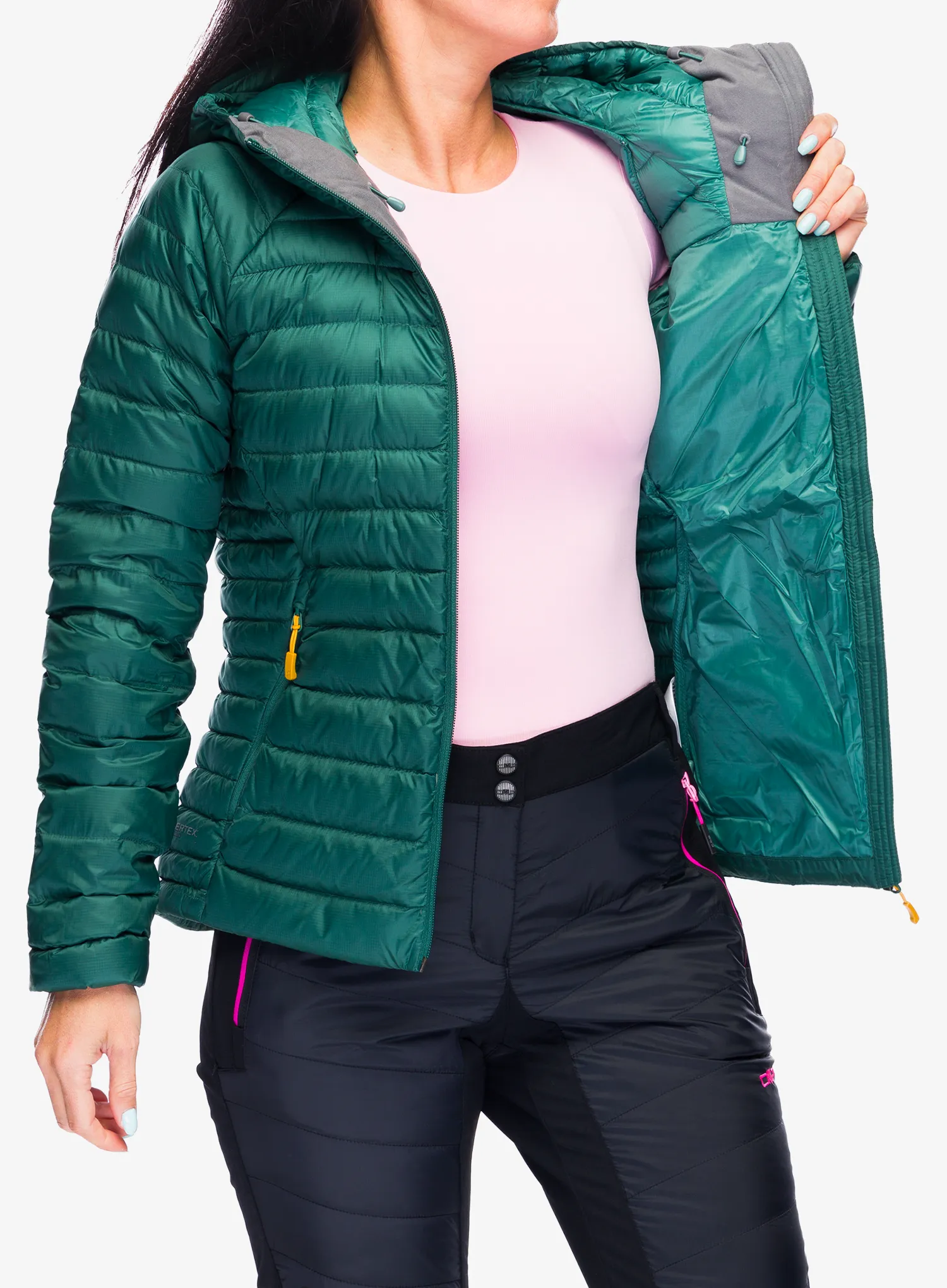 Dámská péřová bunda Rab Microlight Alpine Jacket - green slate