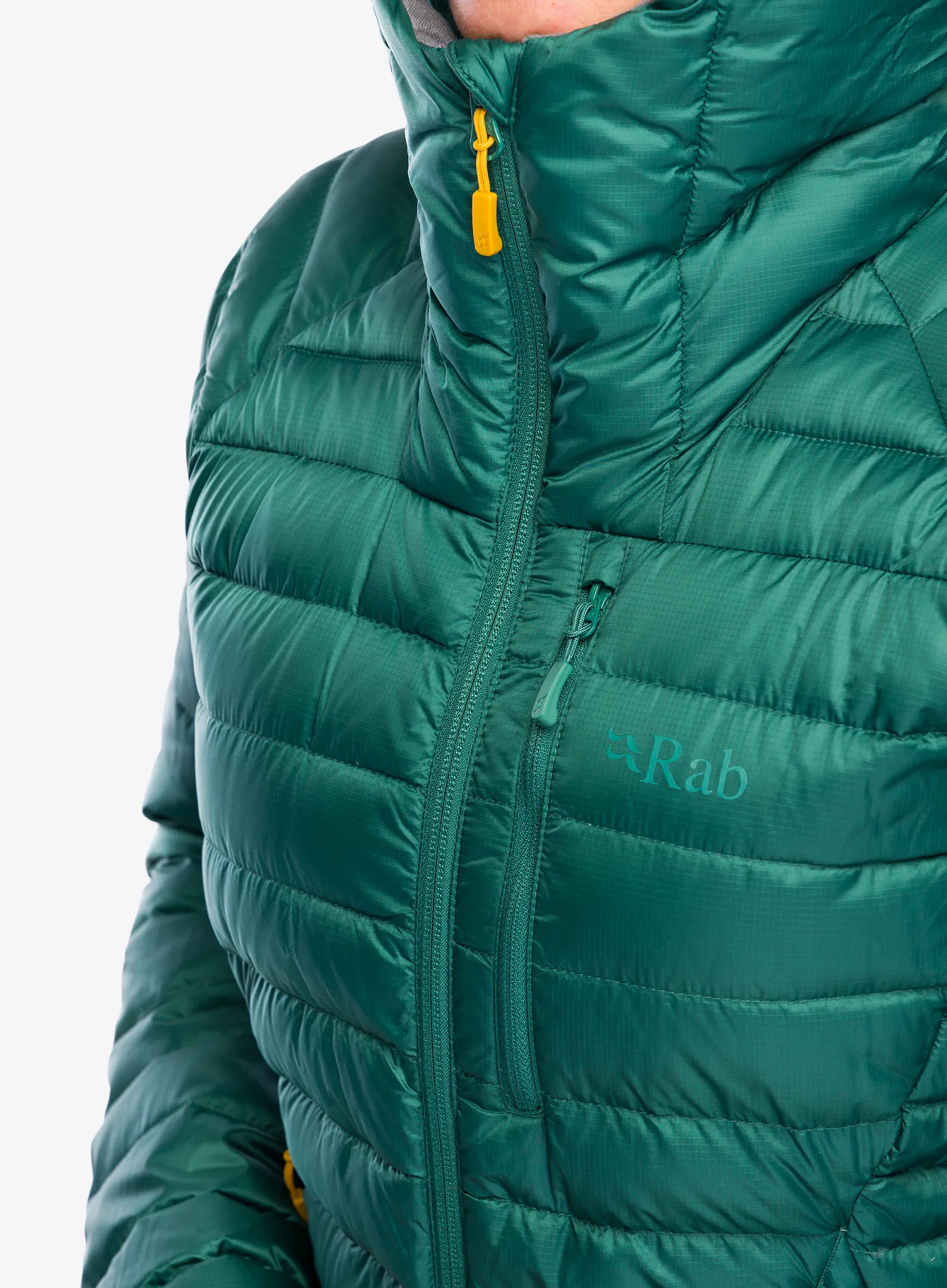 Dámská péřová bunda Rab Microlight Alpine Jacket - green slate