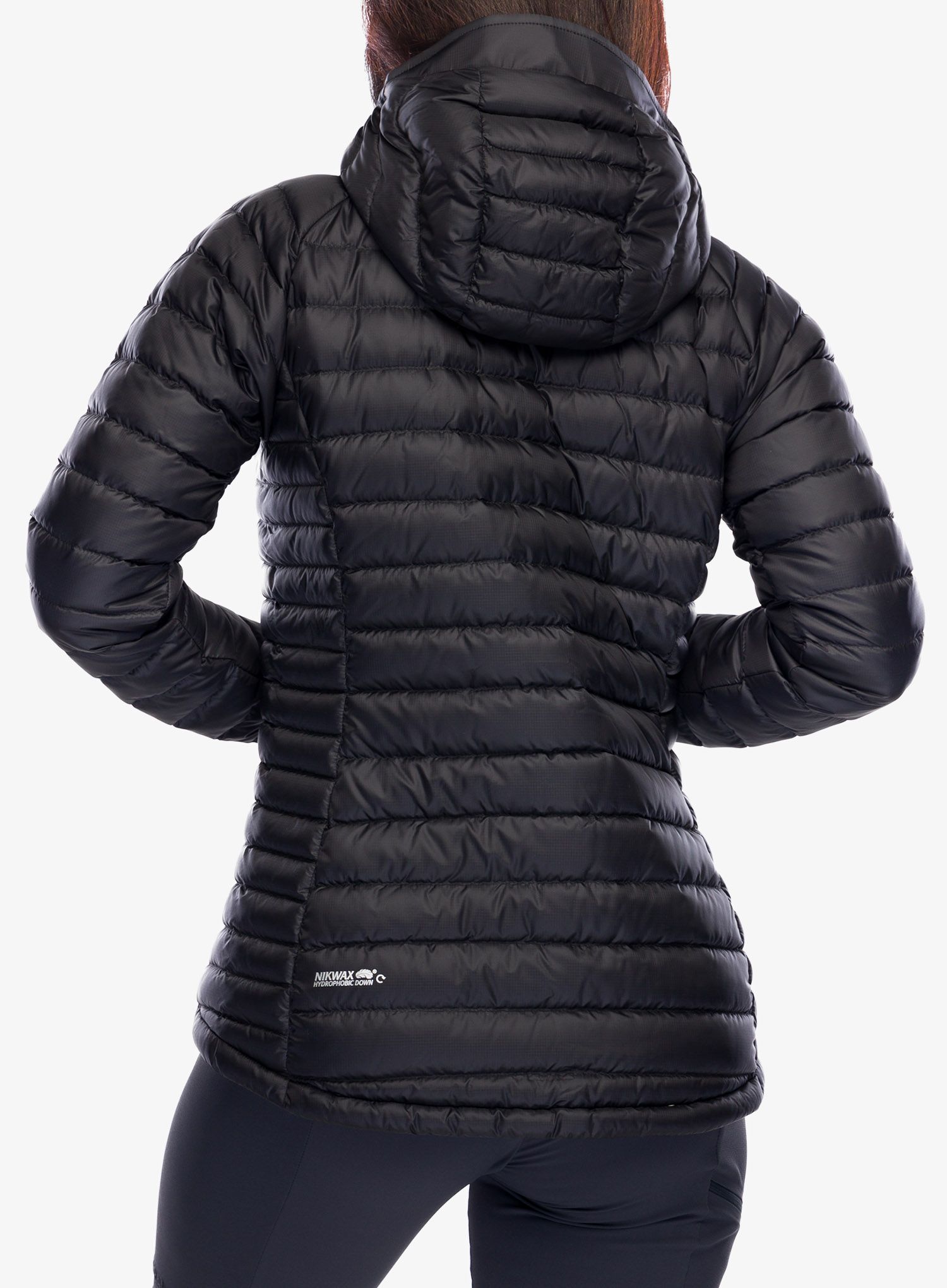 Dámská péřová bunda Rab Microlight Alpine Long Jacket - black