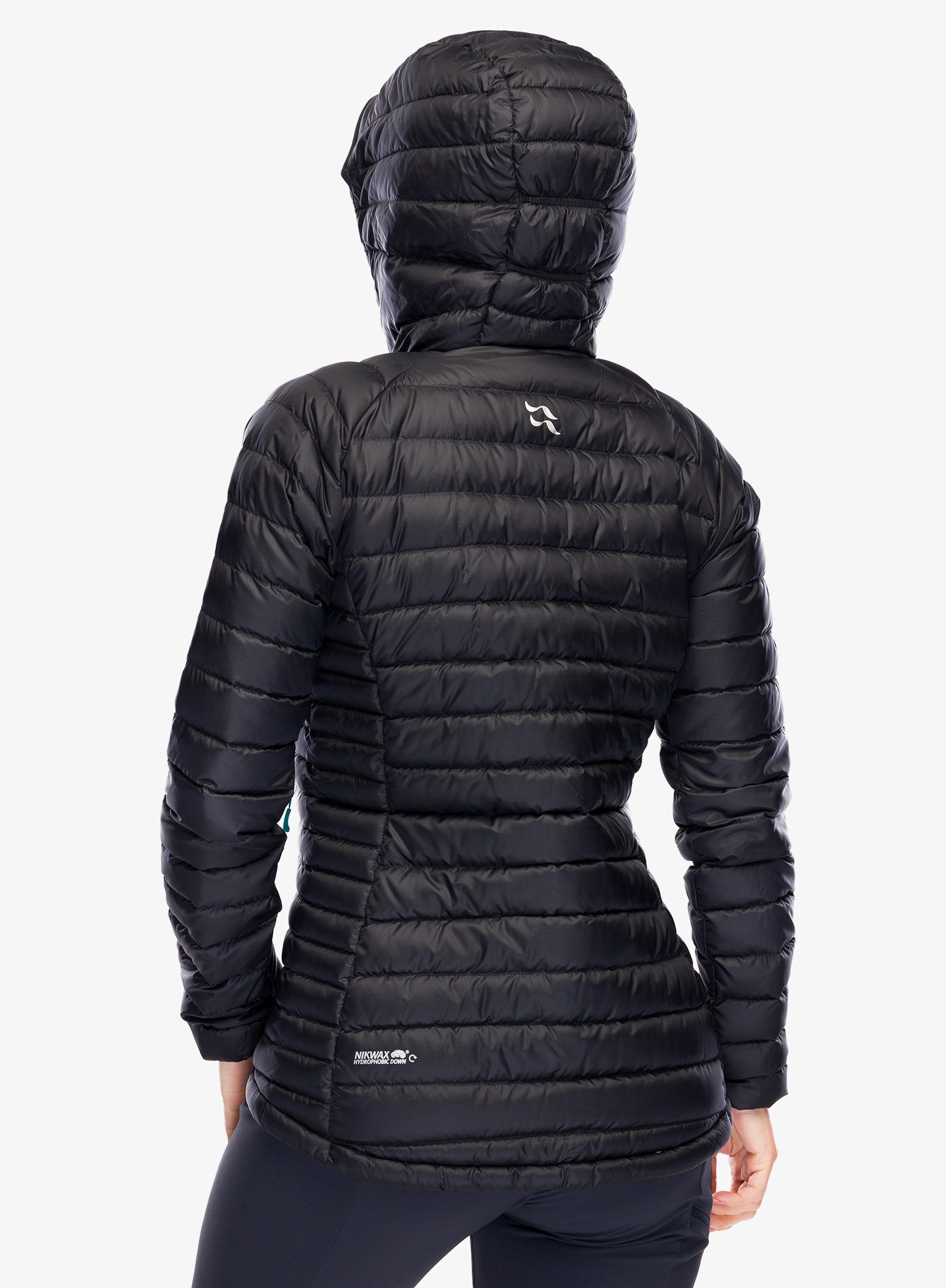 Dámská péřová bunda Rab Microlight Alpine Long Jacket - black