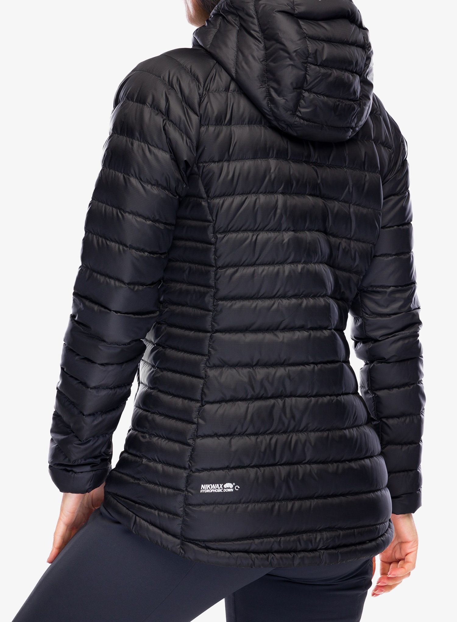 Dámská péřová bunda Rab Microlight Alpine Long Jacket - black