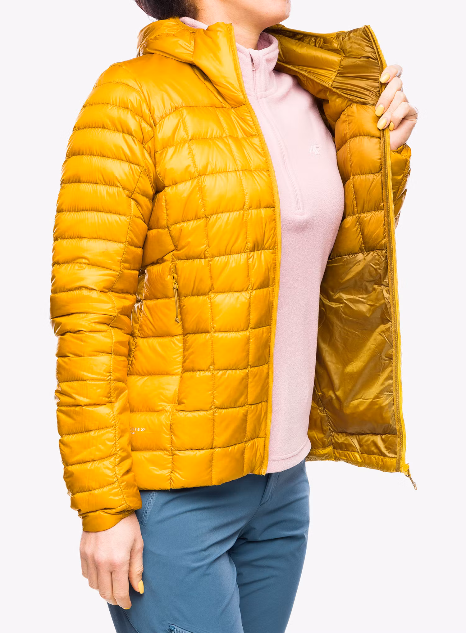 Dámská péřová bunda Rab Mythic Alpine Light Jacket - sahara