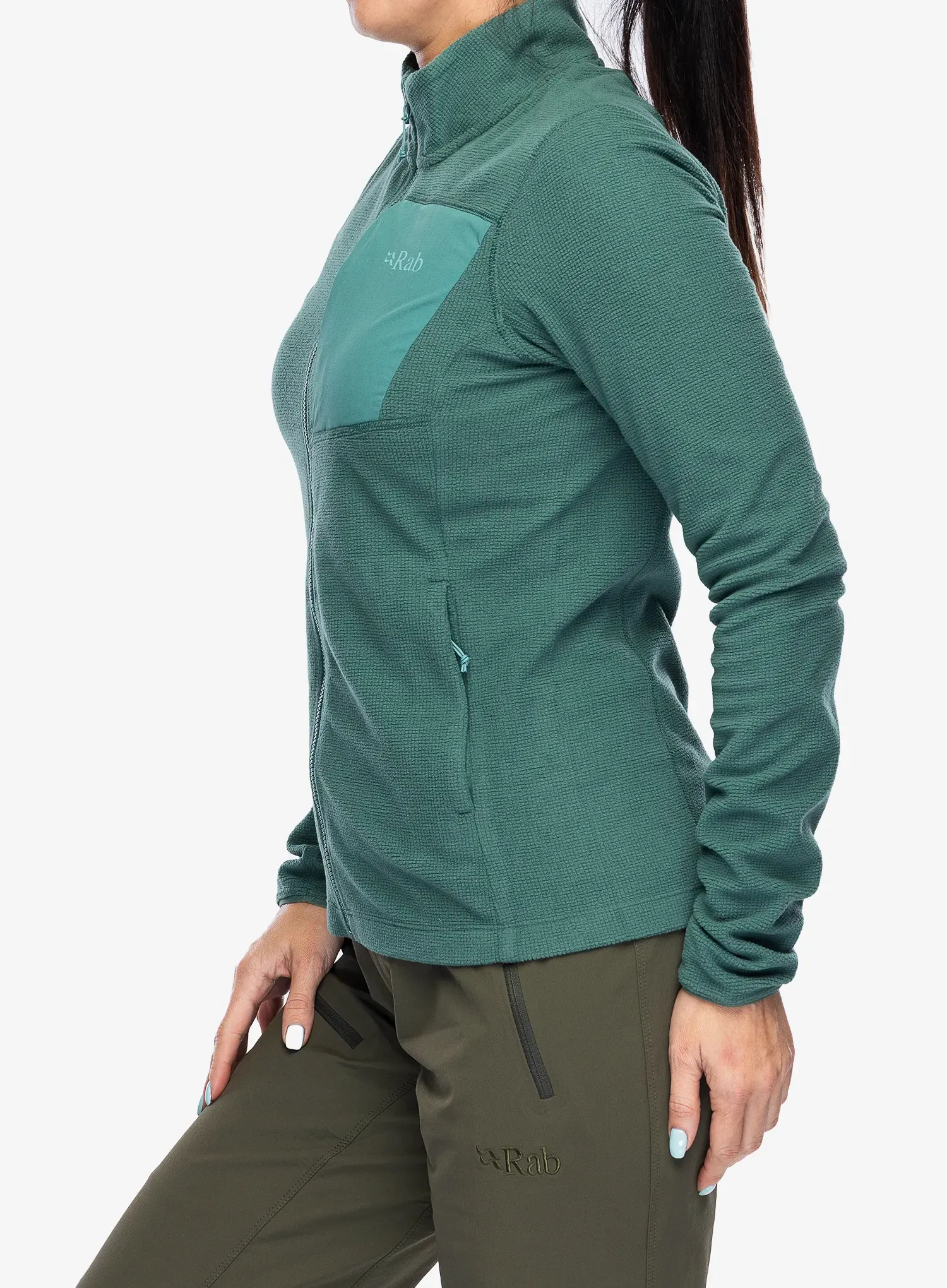 Dámská mikina na zip Rab Tecton Jacket - green slate