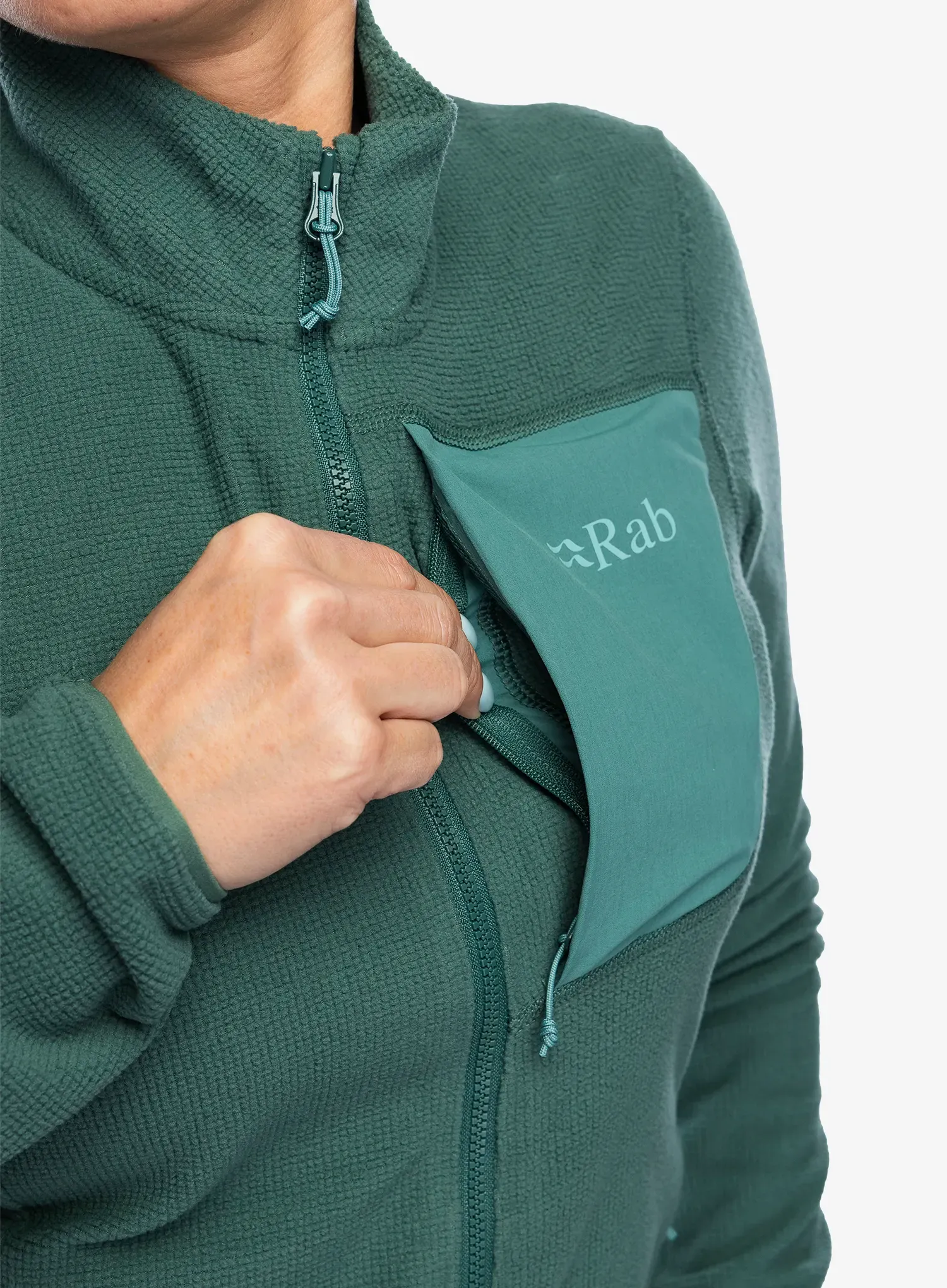 Dámská mikina na zip Rab Tecton Jacket - green slate