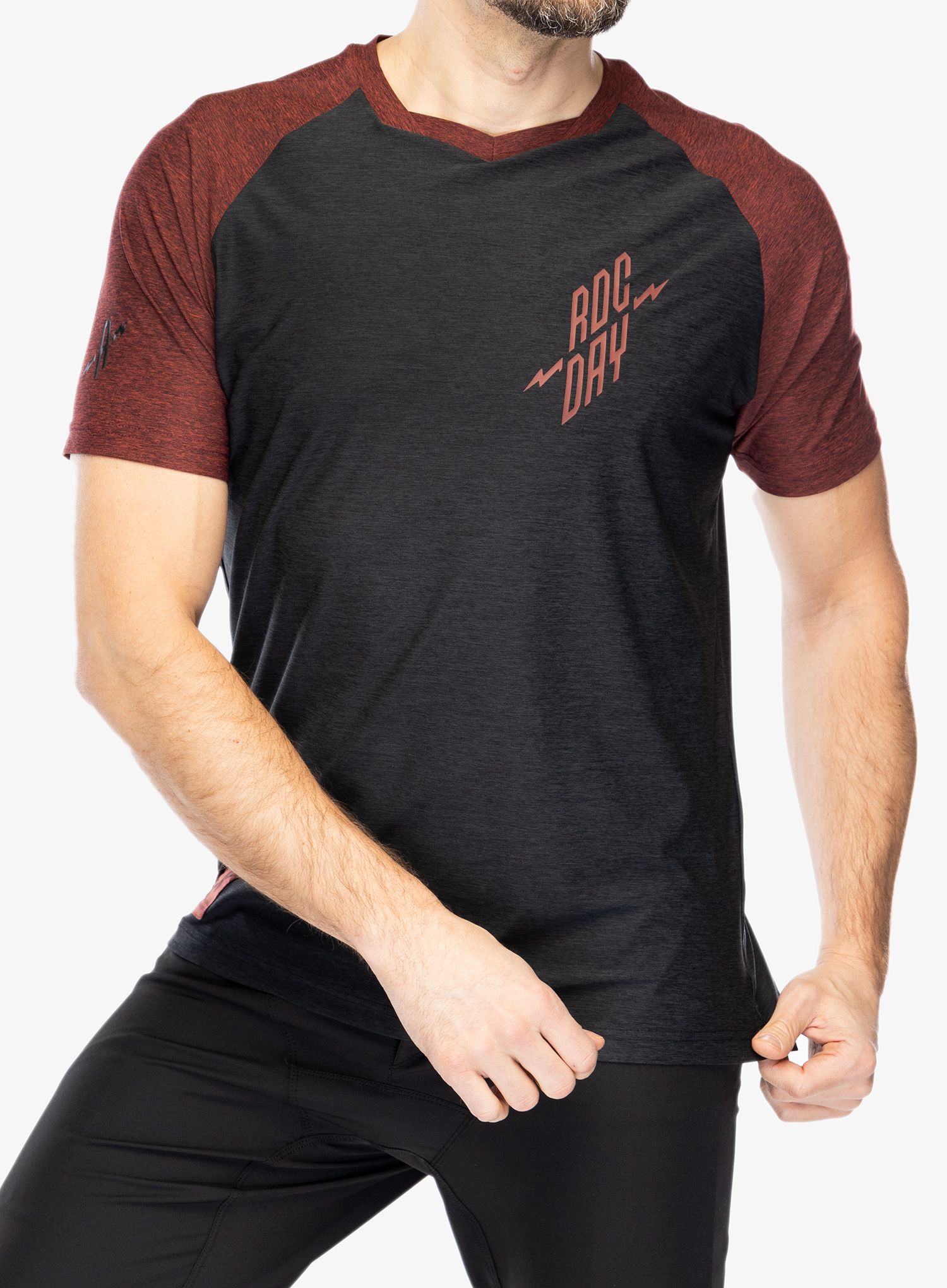 Cyklistické triko Rocday Stage Short - black/red
