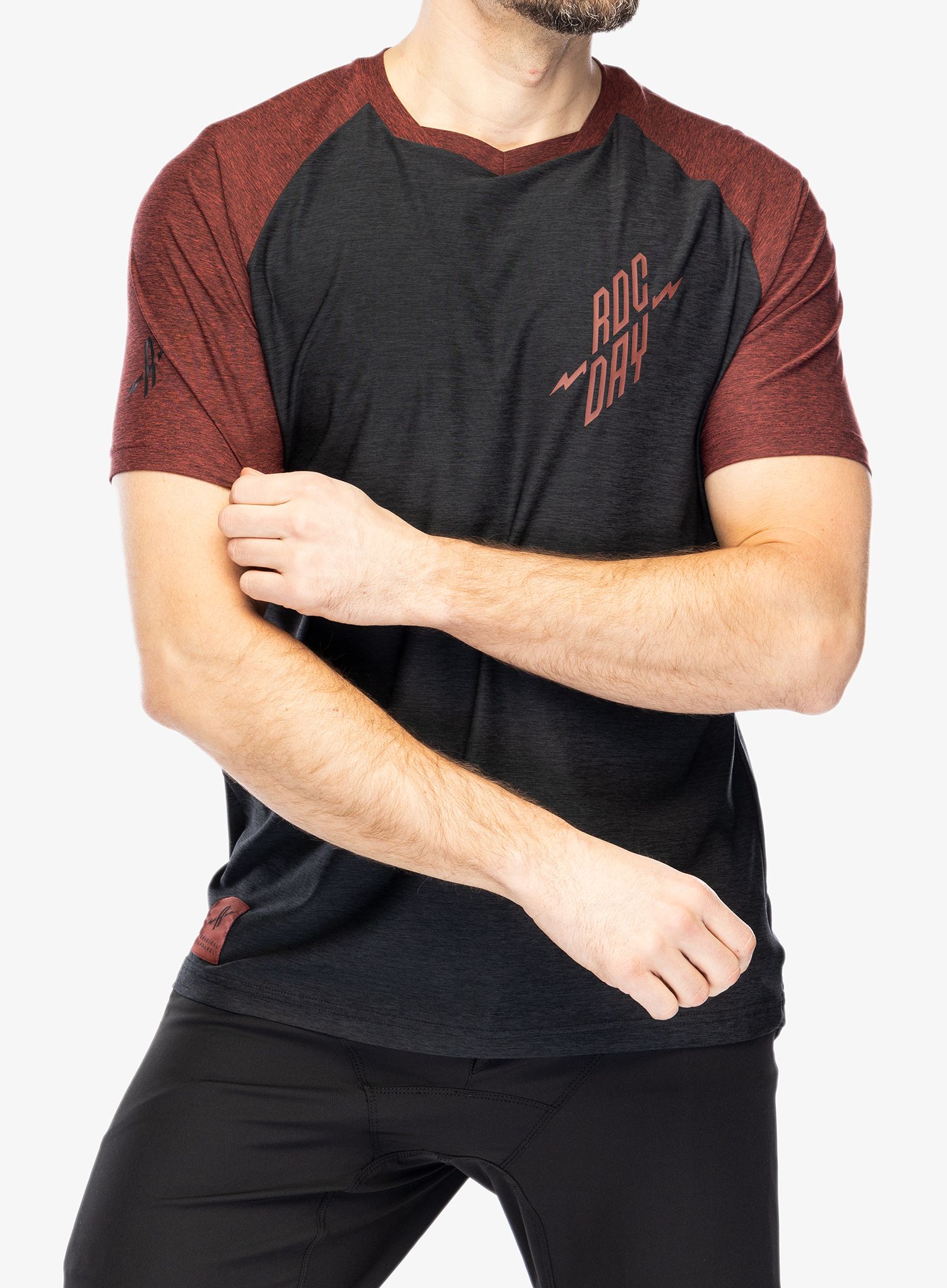 Cyklistické triko Rocday Stage Short - black/red